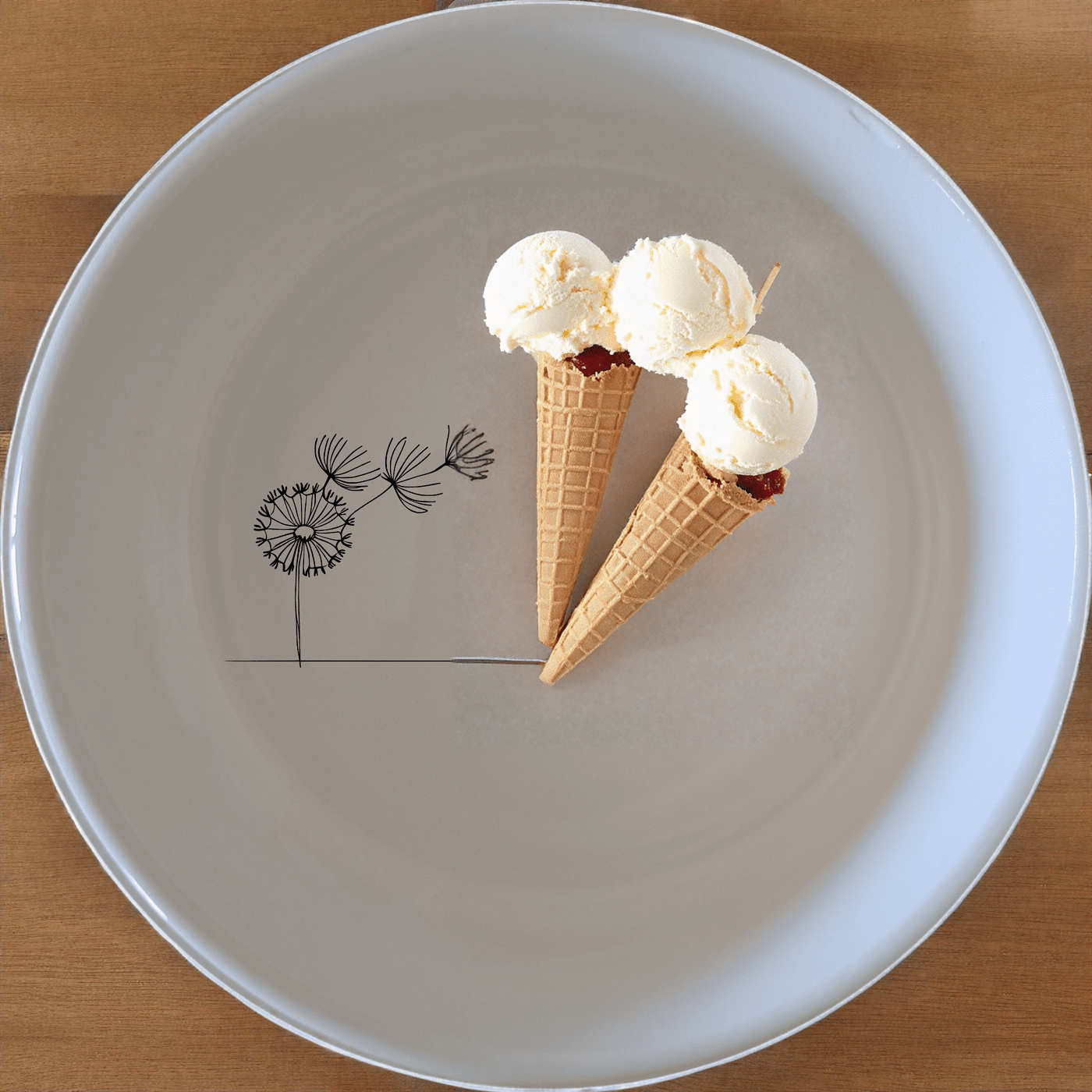 The Dandelion Seeds Wind Bowl Set of 4 features delicate laser-etched designs on white ceramic bowls, perfect for a modern and minimalist dining experience.