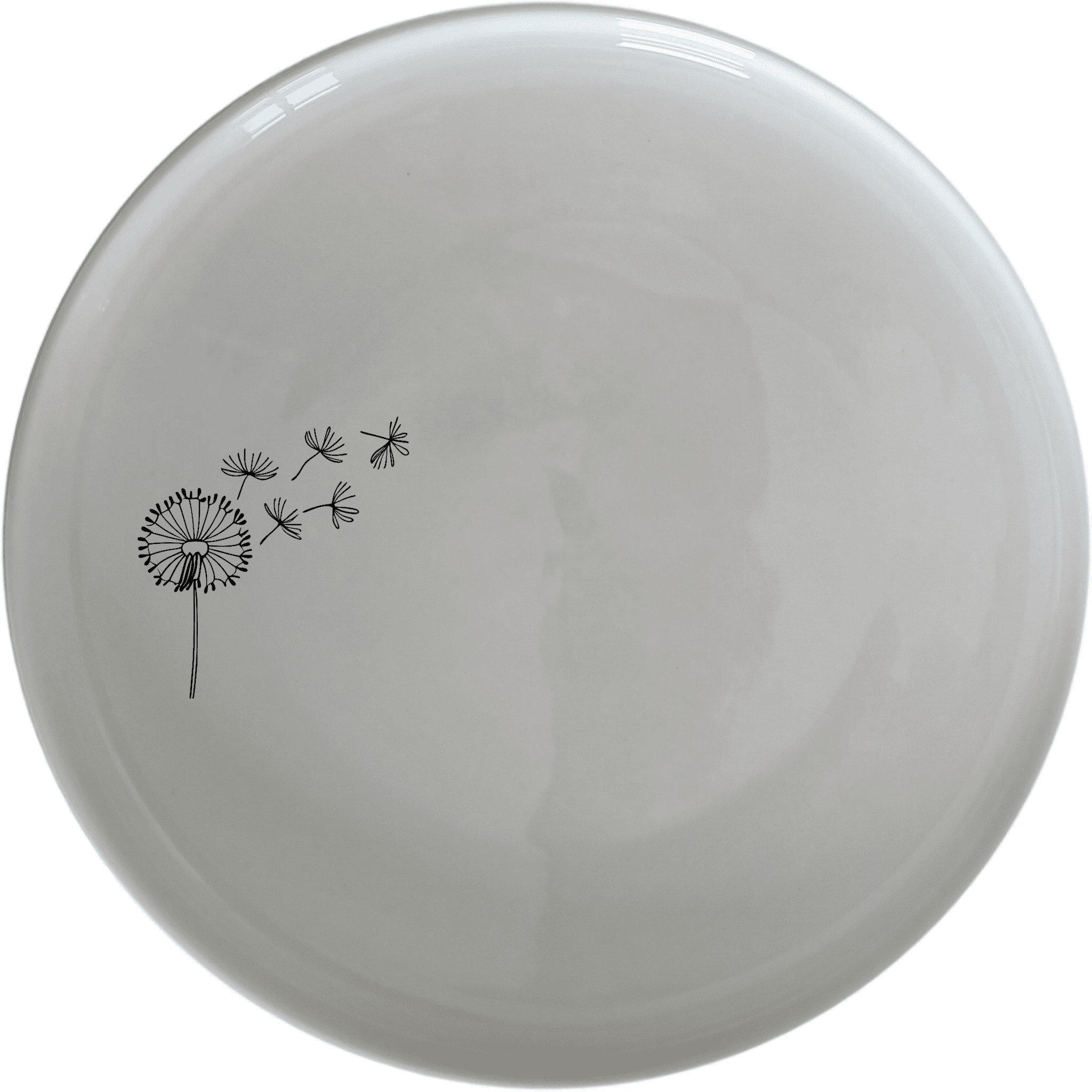 The Dandelion Seeds Side Plate Set of 4 features delicate laser-etched designs on white ceramic plates, perfect for everyday dining or special occasions.