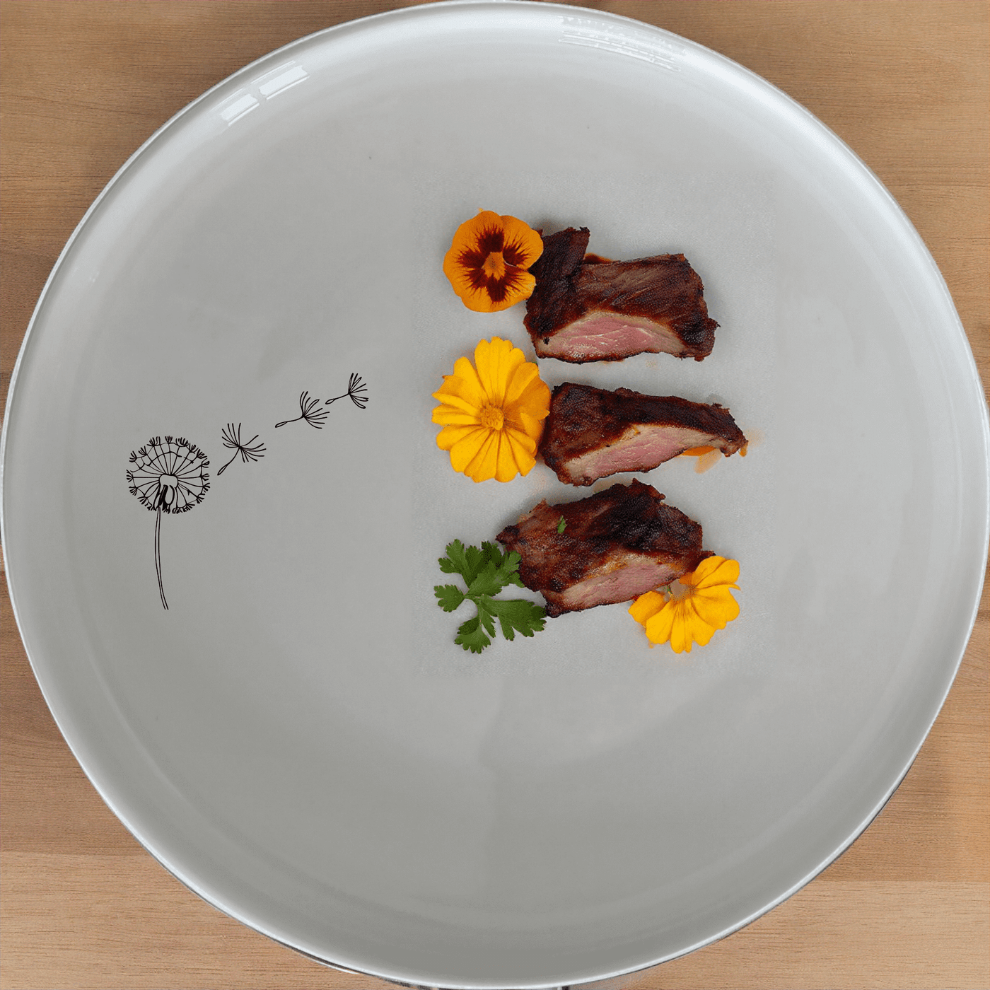 The Dandelion Seeds Wind Dinner Plate Set of 4 adds a touch of nature to your dining table with delicate dandelion designs.