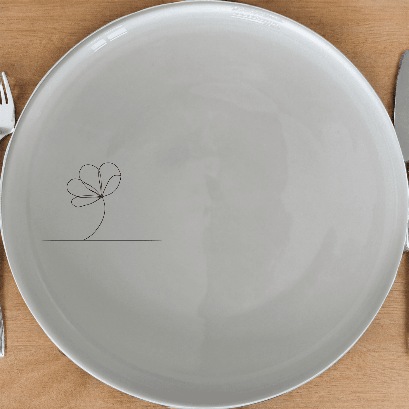 Delicate Flower Petals Dinner Plate Set of 4 offers a minimalist design perfect for any dining occasion.