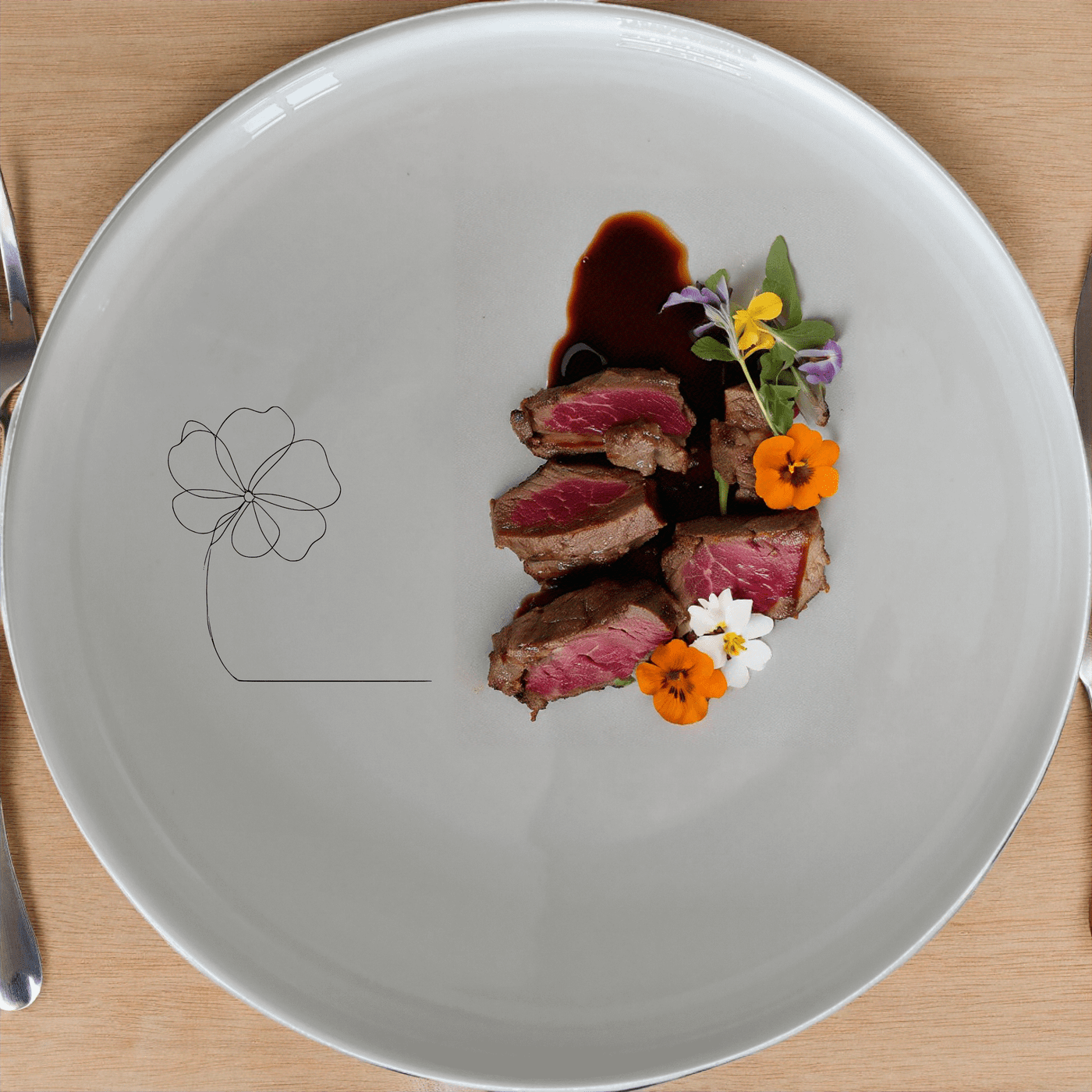 Delicate Flower Petals Side Plate Set of 4 offers a subtle and elegant design perfect for any dining setting.