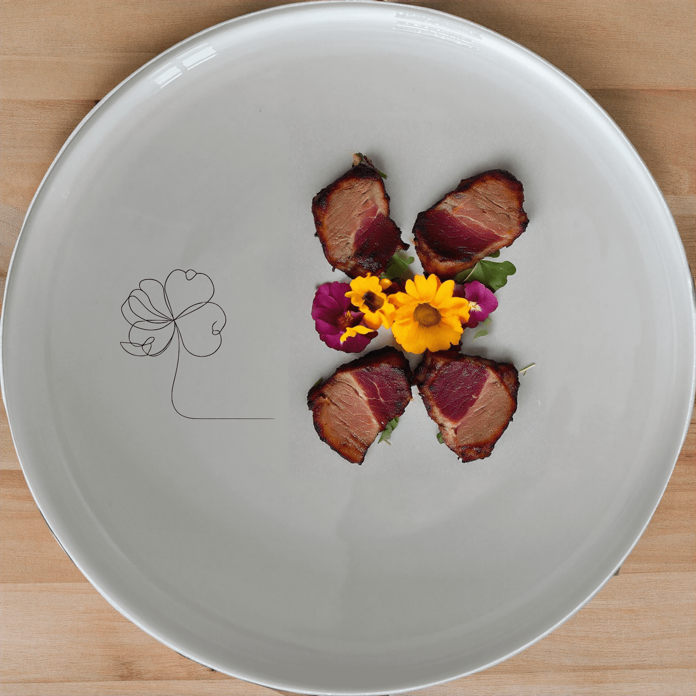 The Delicate Flower Petals Side Plate Set of 4 adds a touch of elegance to your dining table with its intricate design.