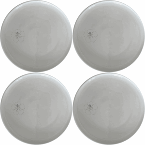 The Delicate Hibiscus Flower Side Plate Set of 4 features a subtle, elegant design perfect for any dining occasion. Crafted from premium ceramic, these plates are both microwave and dishwasher safe, ensuring convenience and durability.