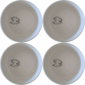 The Delicate Pearl Oyster Bowl Set of 4 features a subtle, elegant design perfect for any dining occasion. Crafted from premium ceramic, these bowls are both stylish and functional.