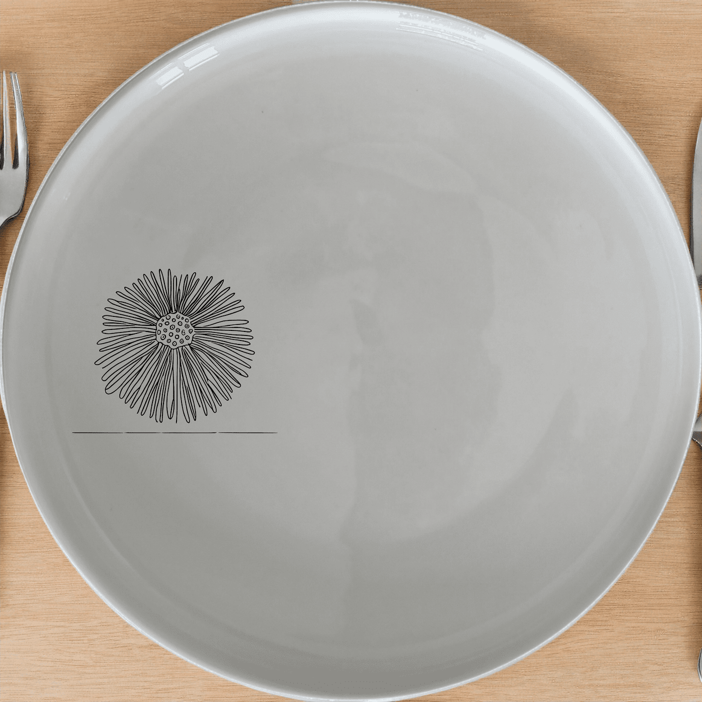The Delicate Sea Urchins Dinner Plate Set of 4 features intricate sea urchin designs on white ceramic plates, perfect for elevating any dining experience.