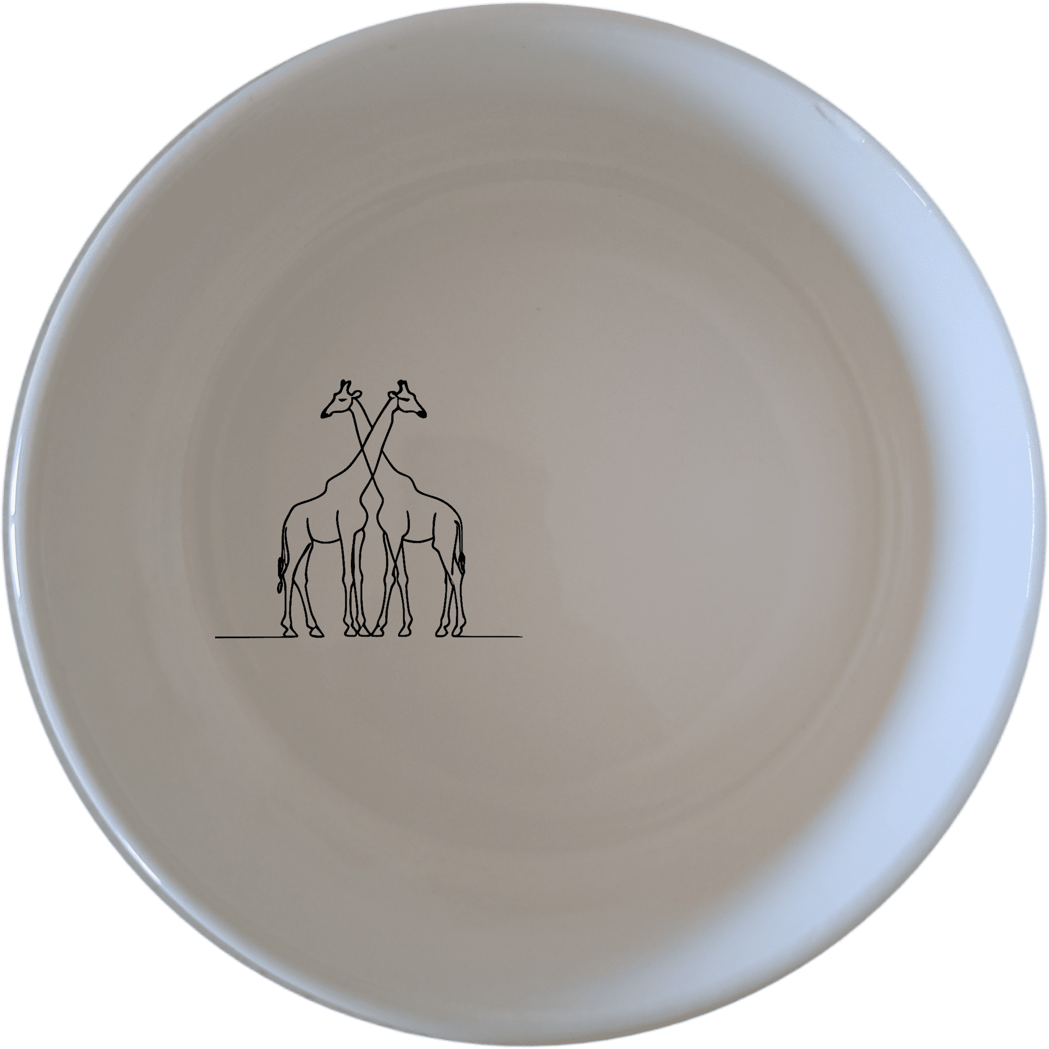 The Elongated Intertwined Giraffes Bowl Set of 4 features a unique design perfect for modern dining and everyday use.