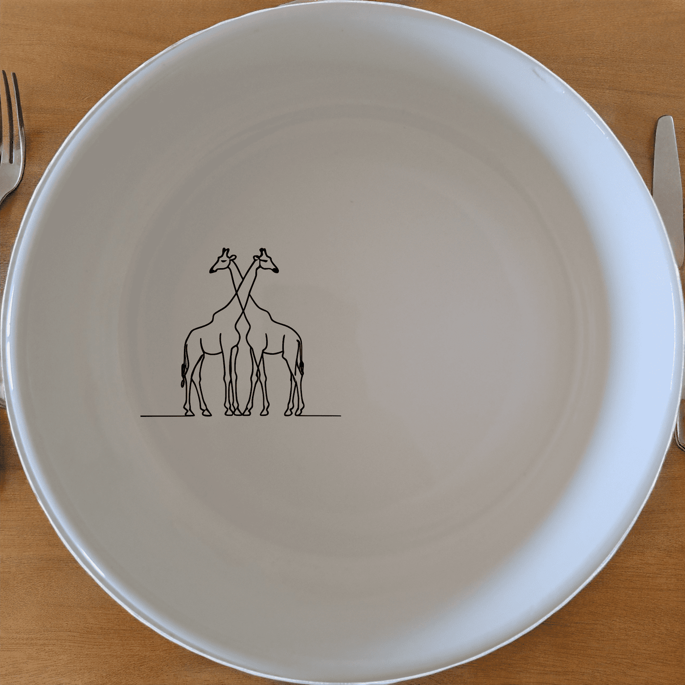 The Elongated Intertwined Giraffes Bowl Set of 4 features a unique design perfect for modern dining and everyday use.