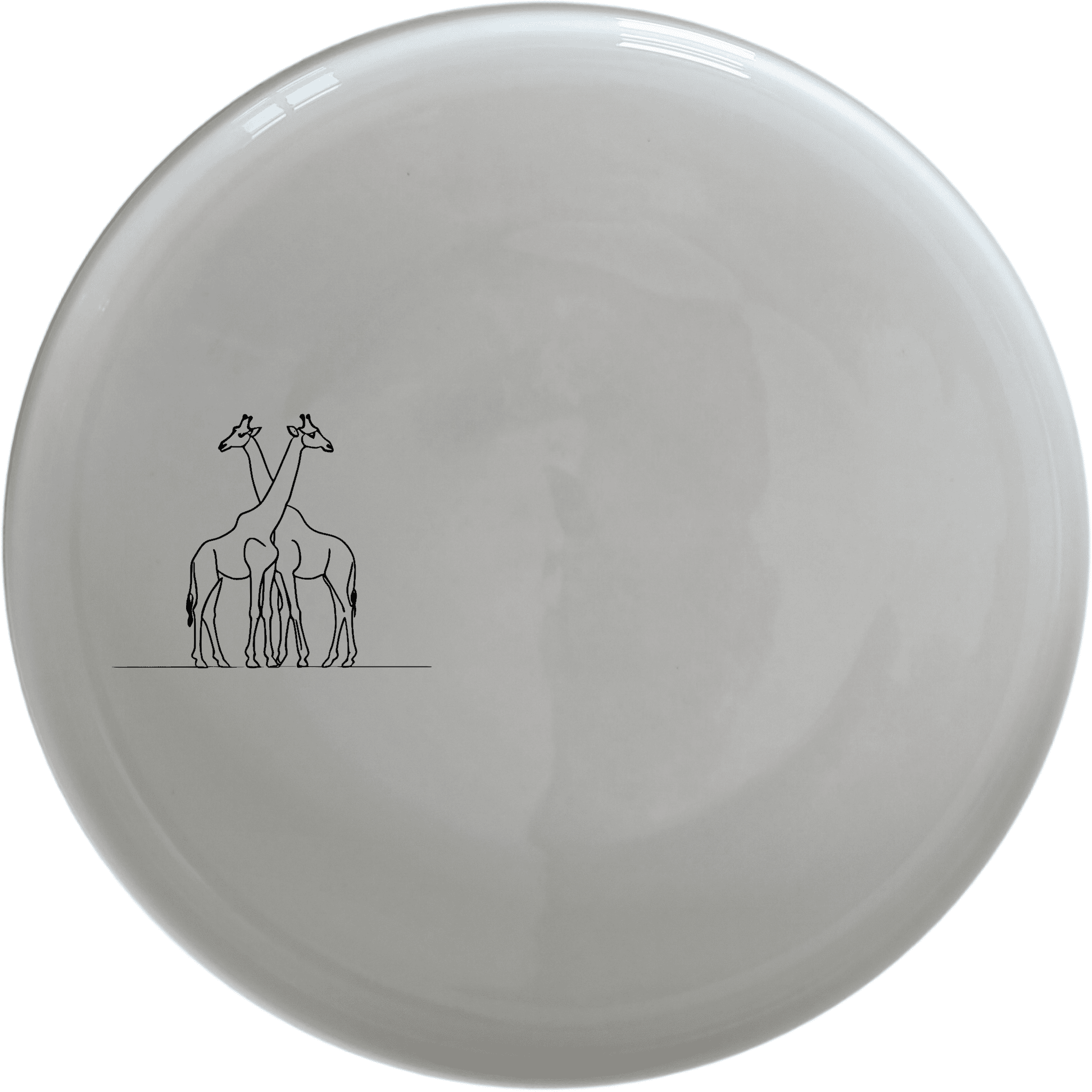 The Elongated Intertwined Giraffes Dinner Plate Set of 4 features a unique design that adds a touch of elegance to any dining table.