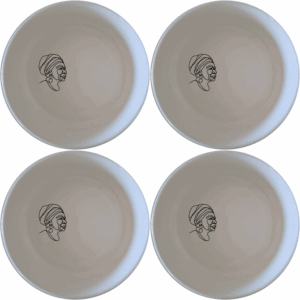 The Face Old African Woman Bowl Set of 4 adds a touch of cultural elegance to your dining experience.