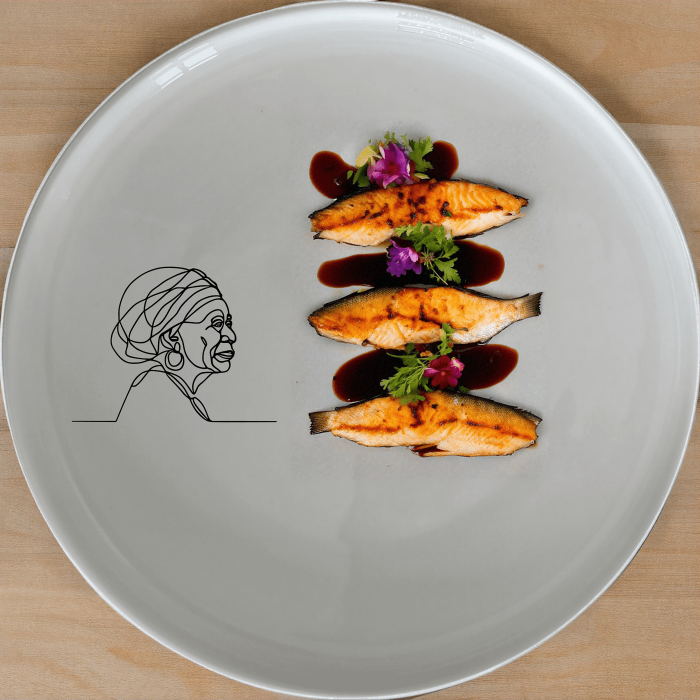 The Face Old African Woman Dinner Plate Set of 4 is a striking and culturally rich addition to any dining collection.