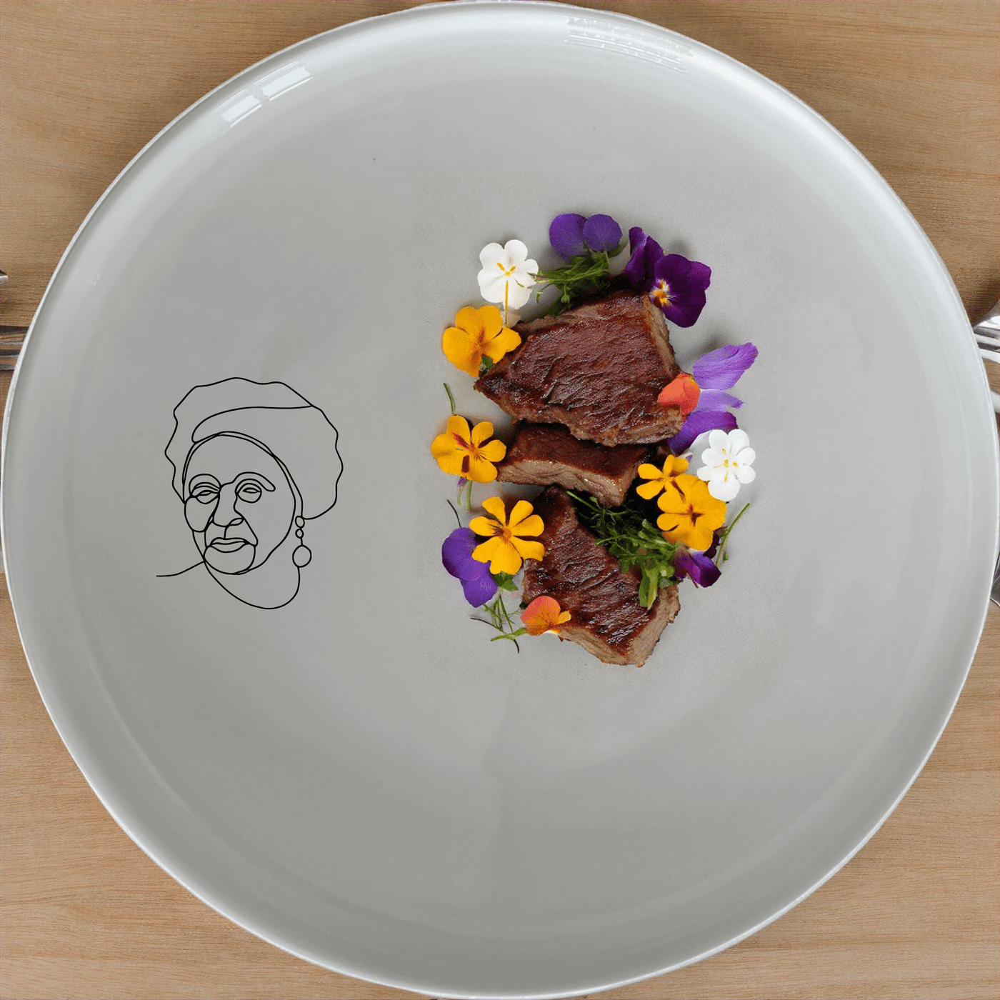 Face Old African Woman Side Plate Set of 4 offers a unique and culturally inspired design perfect for any dining setting.