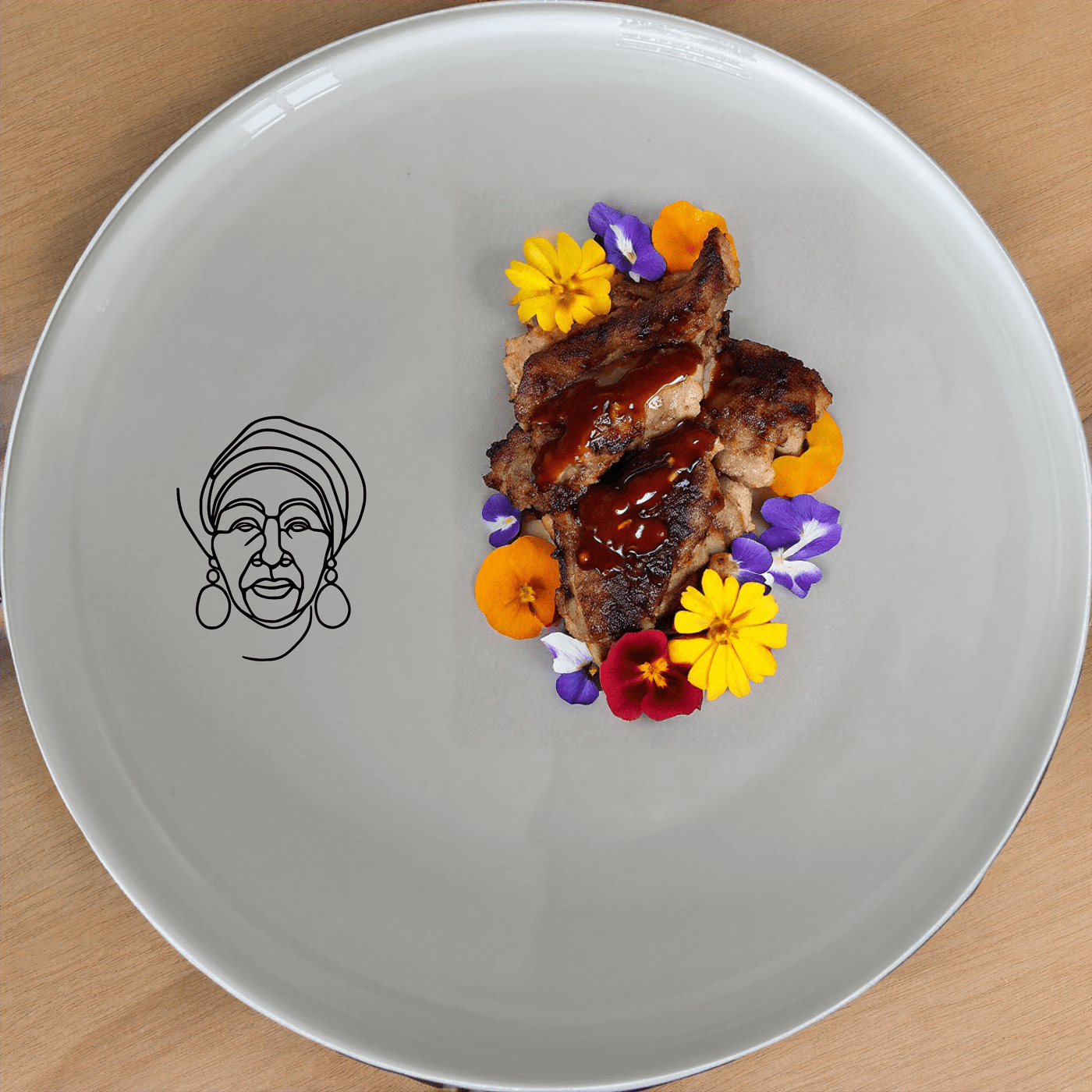 The Face Old African Woman Side Plate Set of 4 brings a unique and culturally inspired design to your dining table, perfect for adding a touch of heritage to any meal.