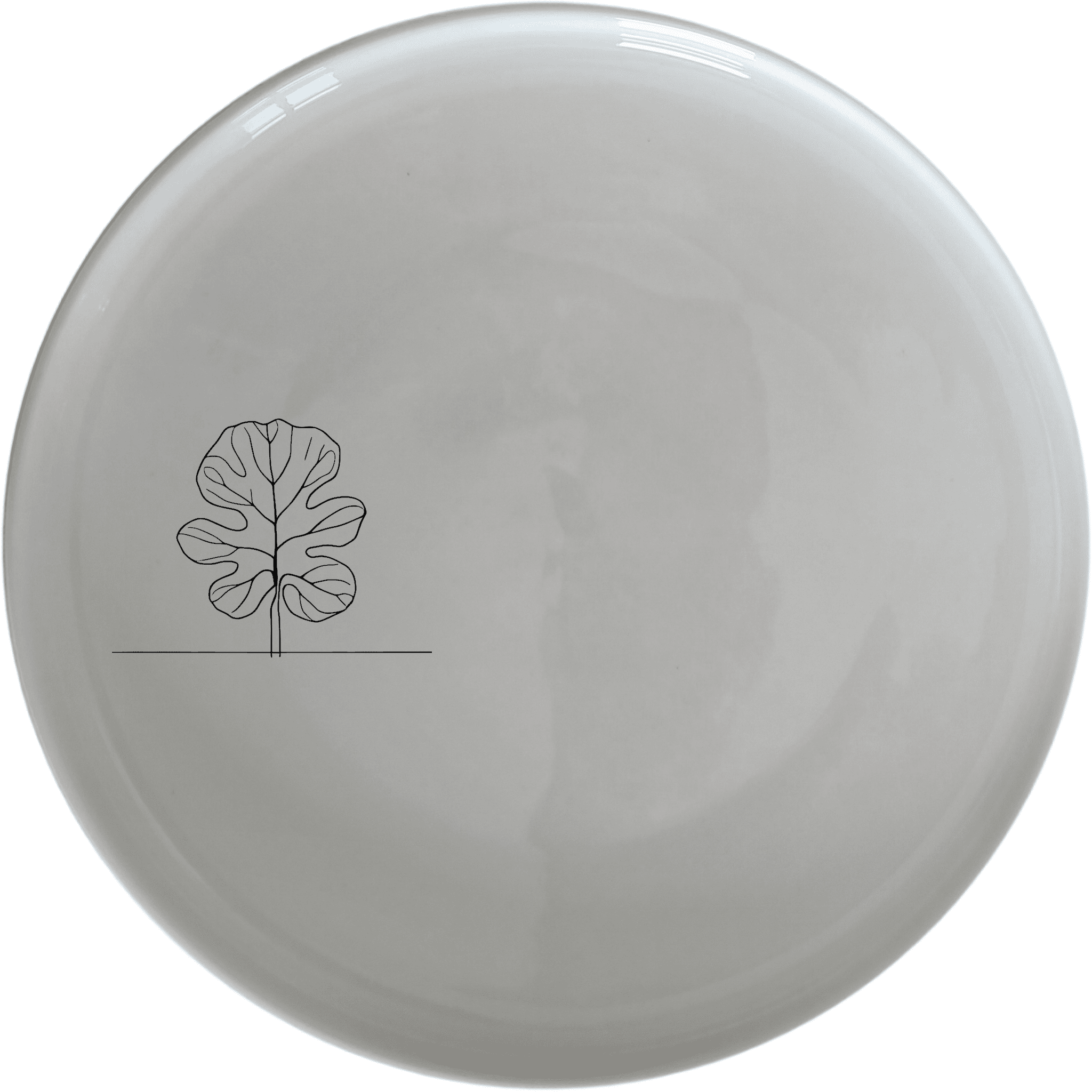 The Fiddle Leaf Side Plate Set of 4 features a minimalist design with an elegant leaf motif, perfect for modern dining.