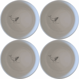 Floating Breaching Whale Bowl Set of 4 offers a unique and artistic design perfect for any modern kitchen or dining space.