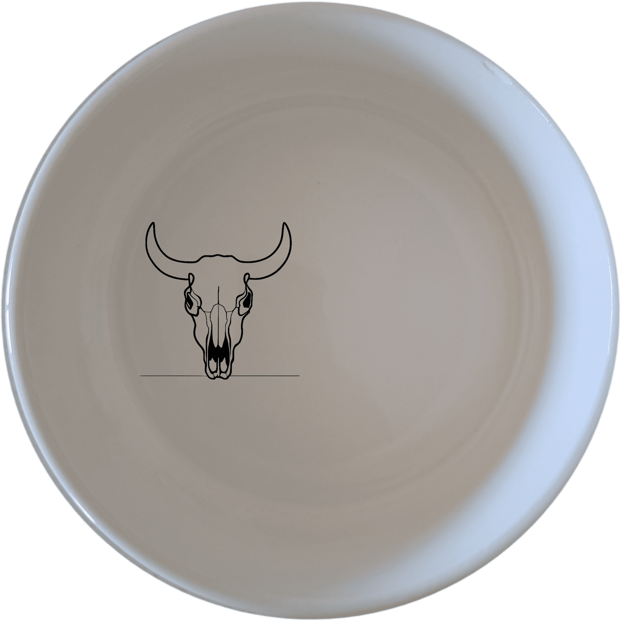The Front Facing Cow Skull Bowl Set of 4 adds a bold, artistic touch to your dining experience with its sleek, modern design.