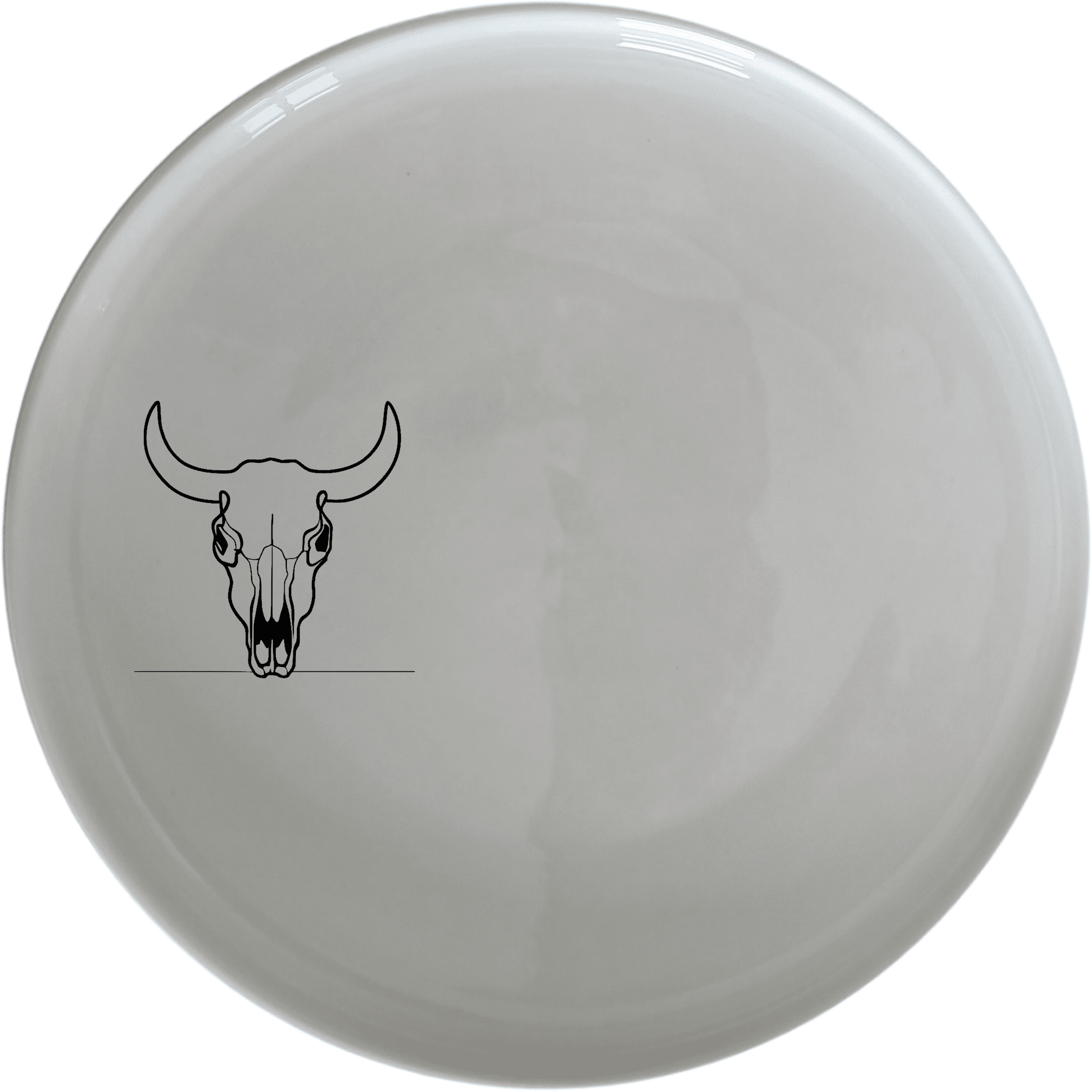 The Front Facing Cow Skull Side Plate Set of 4 adds a bold, artistic touch to your dining table with its striking skull design.