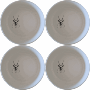 The Gemsbok Bust Bowl Set of 4 features a striking silhouette design, perfect for modern and minimalist home decor.