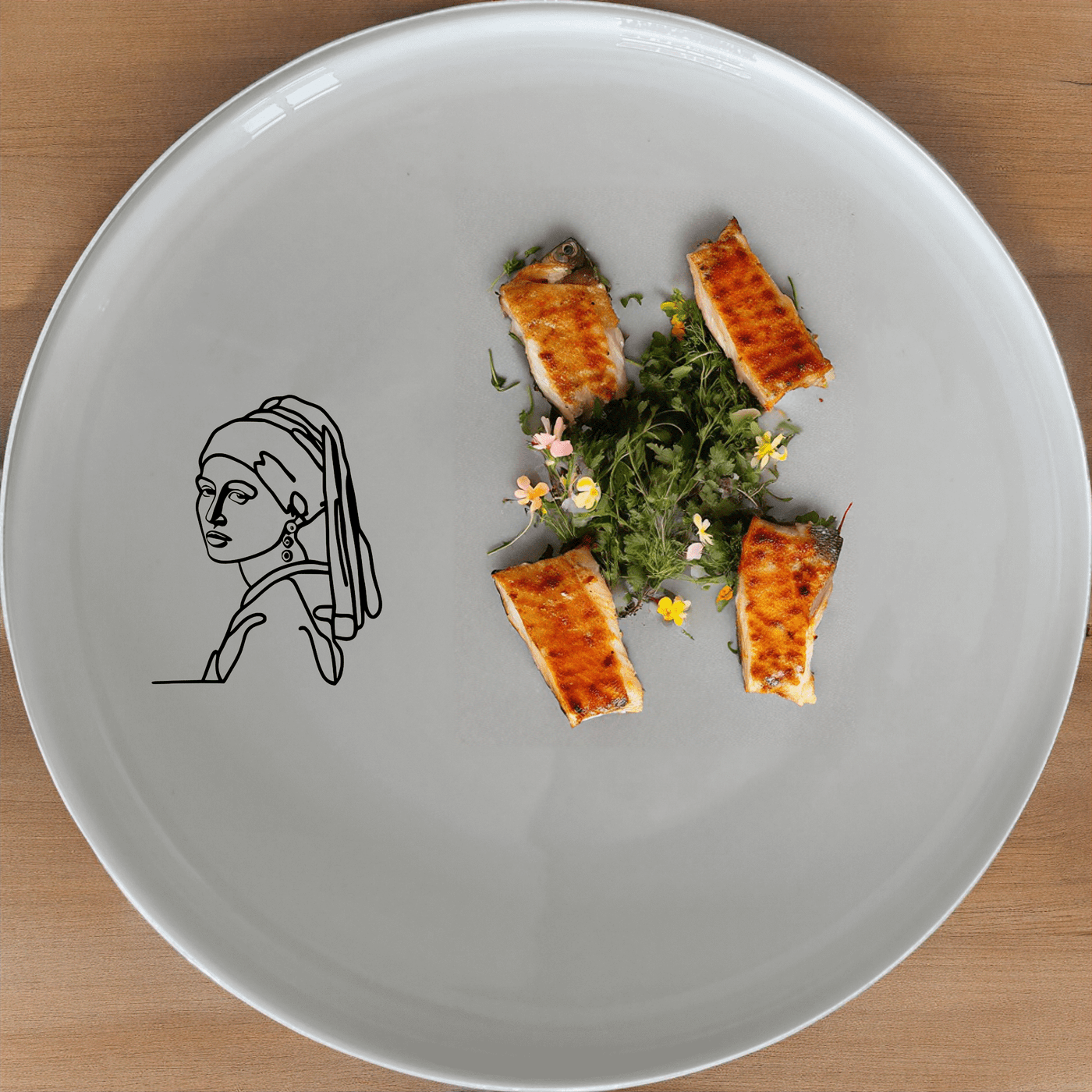 The Girl Pearl Earring Side Plate Set of 4 features a timeless design perfect for any dining table. Crafted from premium ceramic, these plates are both stylish and practical.