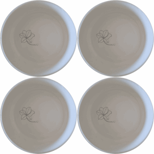 Floral Etched Bowl Set of 4 offers a modern, minimalist design perfect for everyday use or special occasions. This set of four white ceramic bowls features a subtle, laser-etched floral design, adding a touch of elegance to your dining table.
