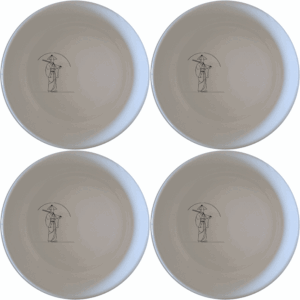 Japanese Cultural Imagery Bowl Set of 4 brings traditional art to your table with elegant, minimalist designs.