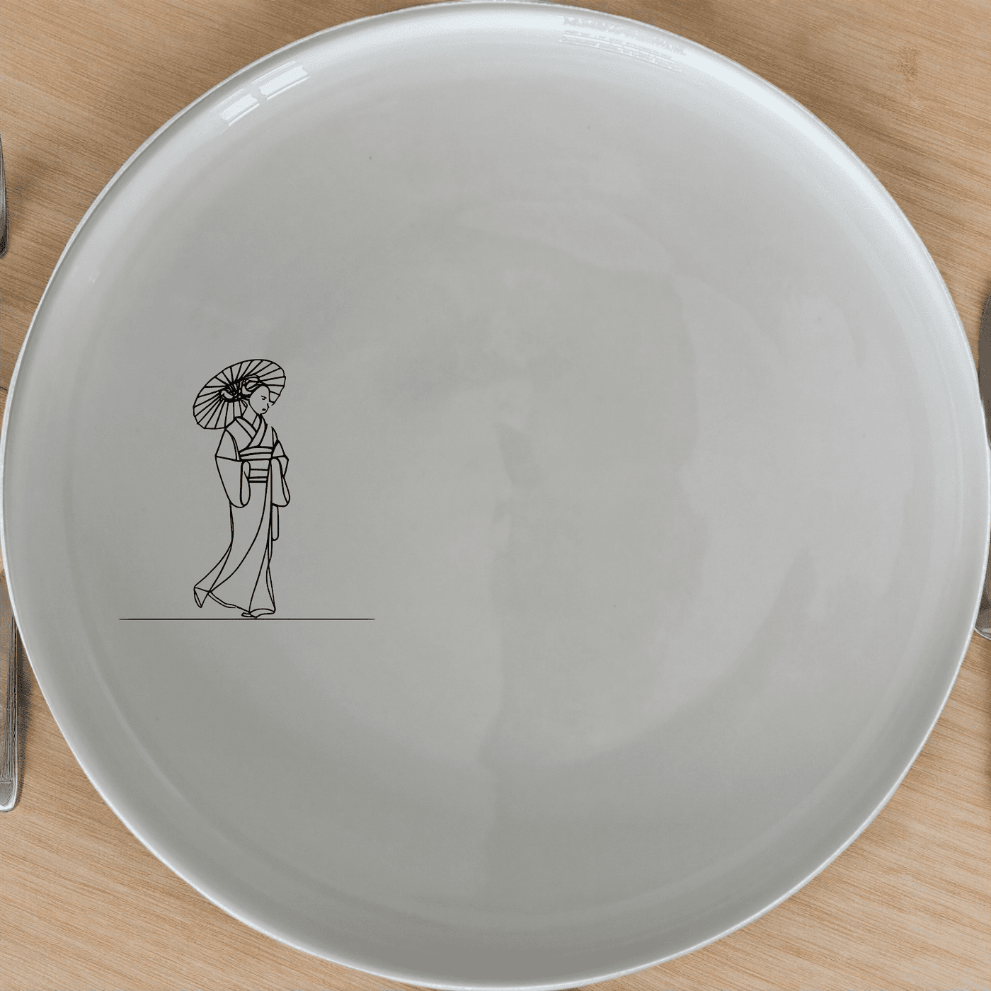 The Japanese Cultural Imagery Dinner Plate Set of 4 adds a touch of traditional elegance to your dining experience.