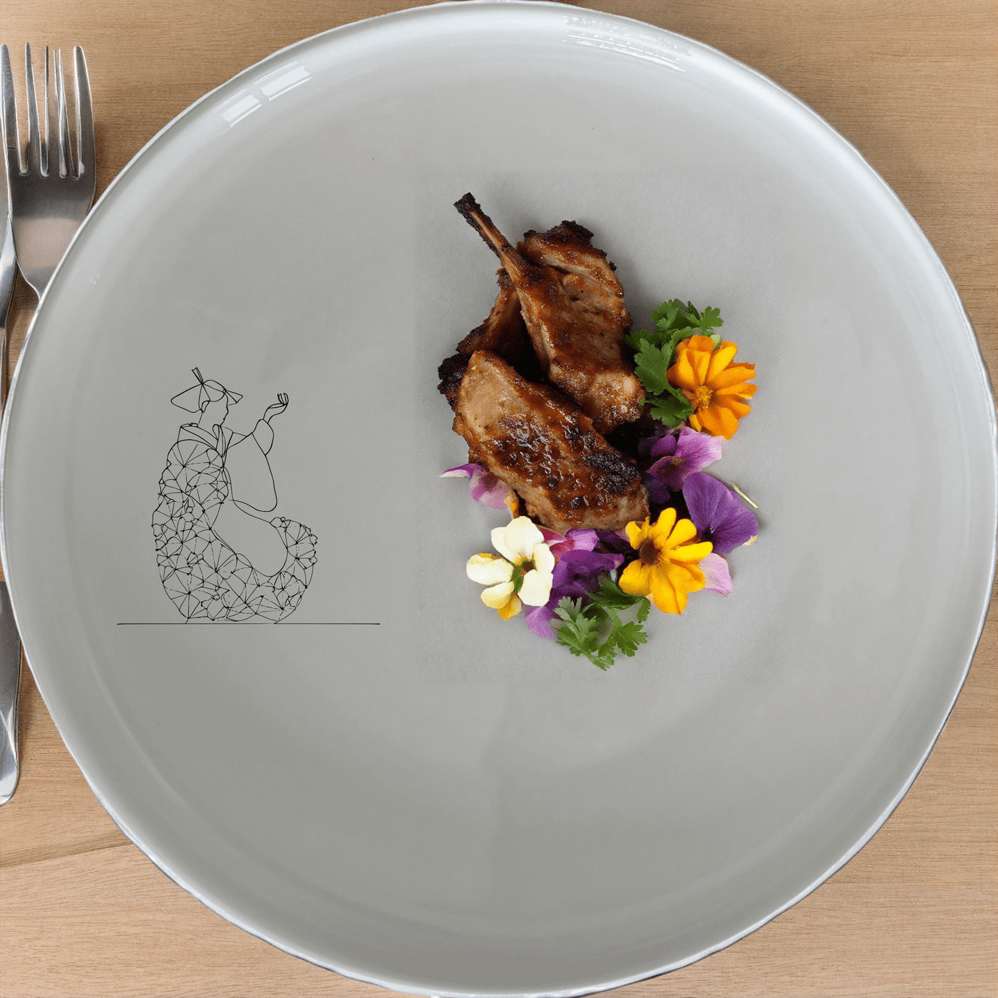 Japanese Cultural Imagery Side Plate Set of 4 adds an artistic touch to your dining experience with intricate designs.