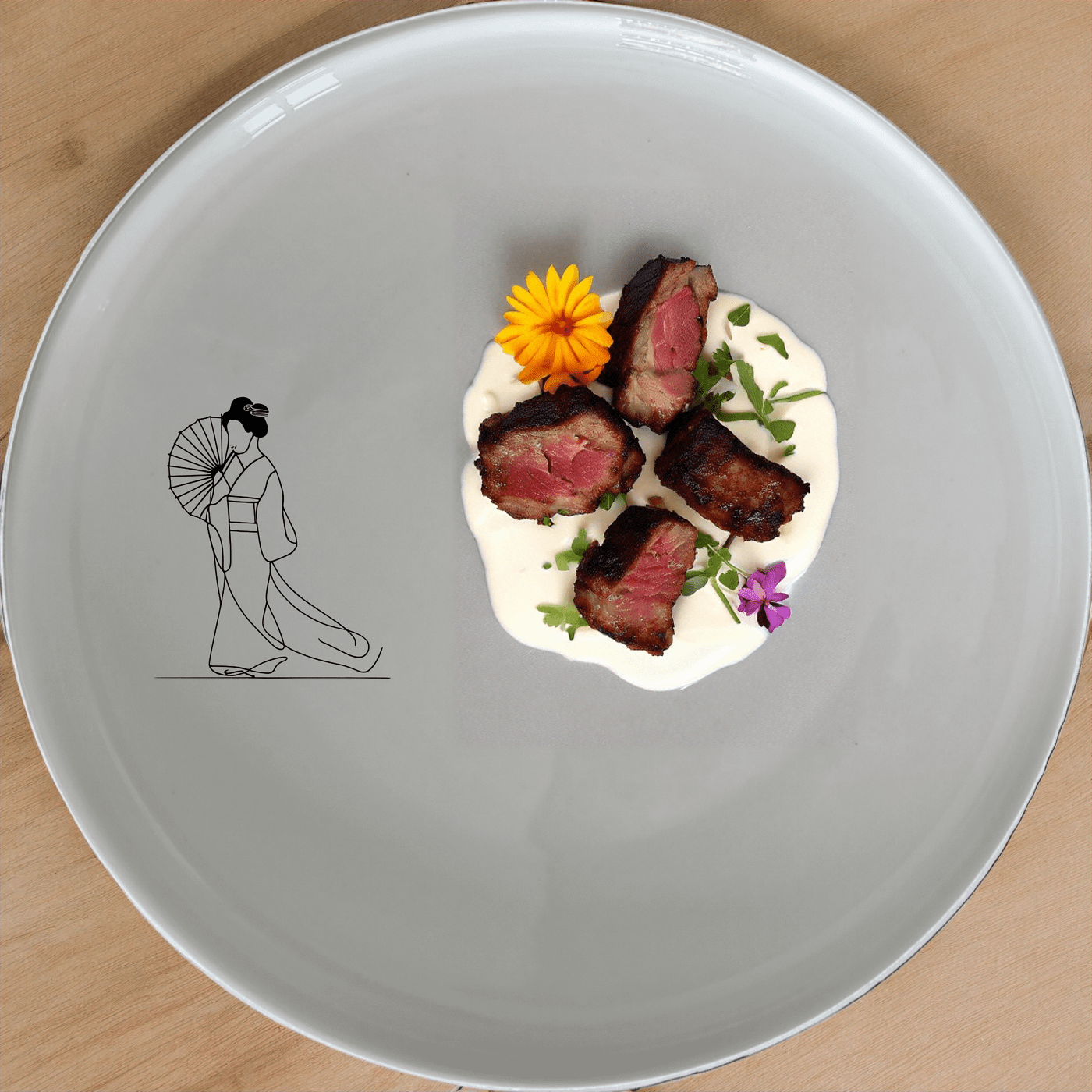 Japanese Cultural Imagery Side Plate Set of 4 adds an artistic touch to your dining table with elegant, minimalist designs.