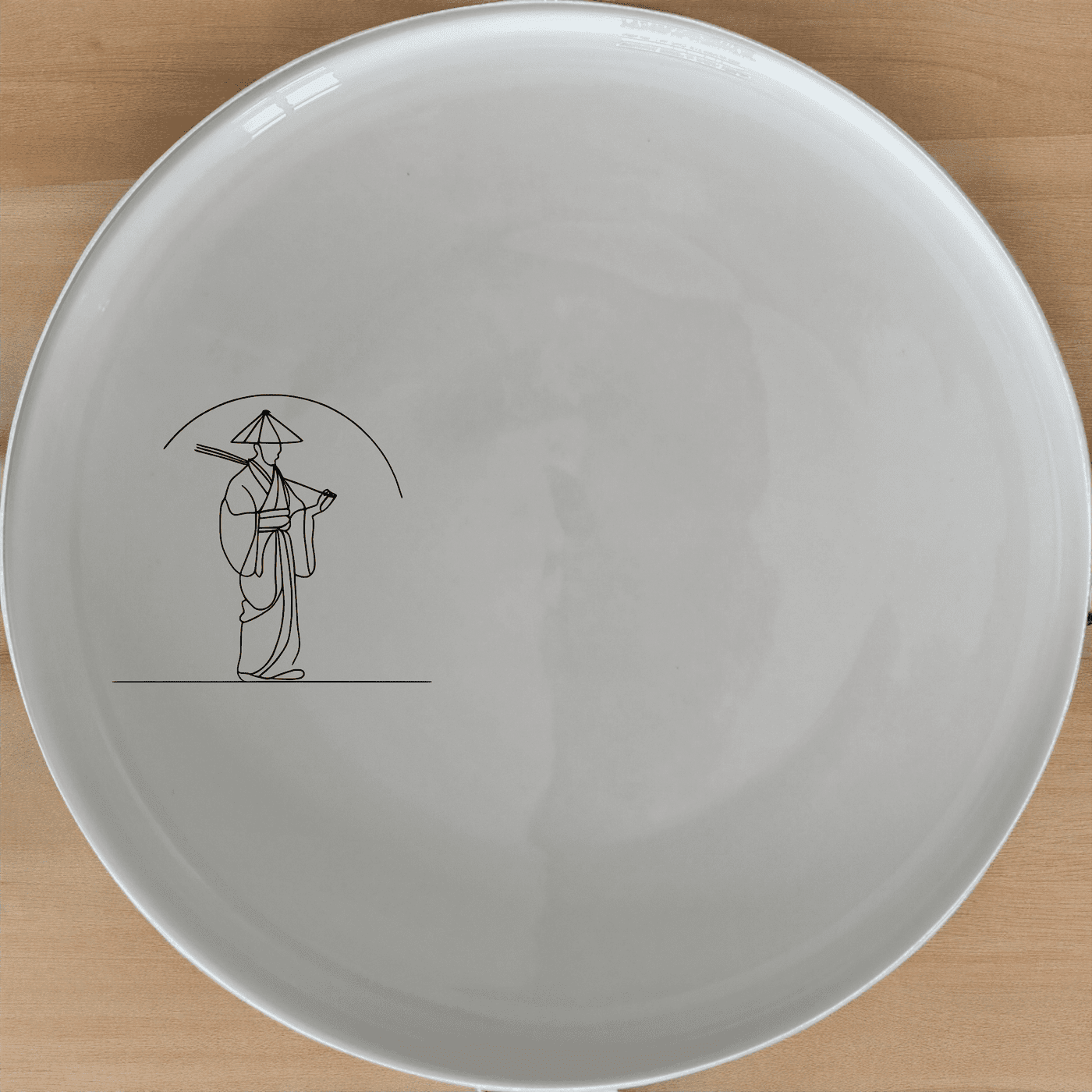 Japanese Cultural Imagery Side Plate Set of 4 features traditional Asian art on white ceramic plates, perfect for enhancing any dining experience.