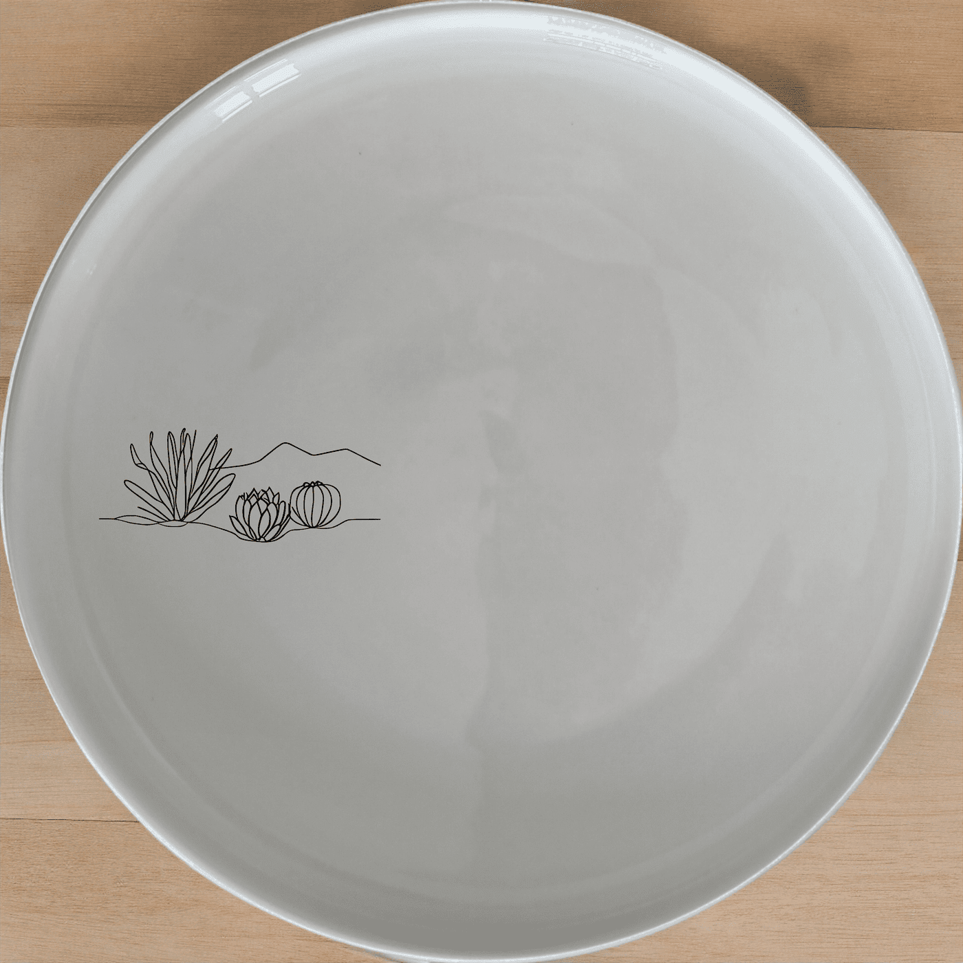 Karoo Desert Landscape Succulent Plants Side Plate Set of 4 brings a touch of nature to your table with its minimalist design.
