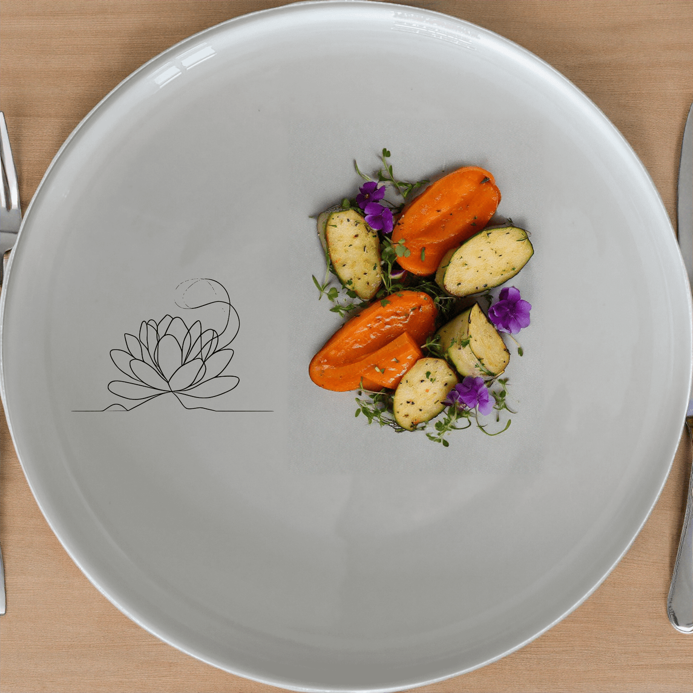 The Karoo Desert Landscape Succulent Plants Side Plate Set of 4 brings natural beauty to your table with intricate succulent designs.