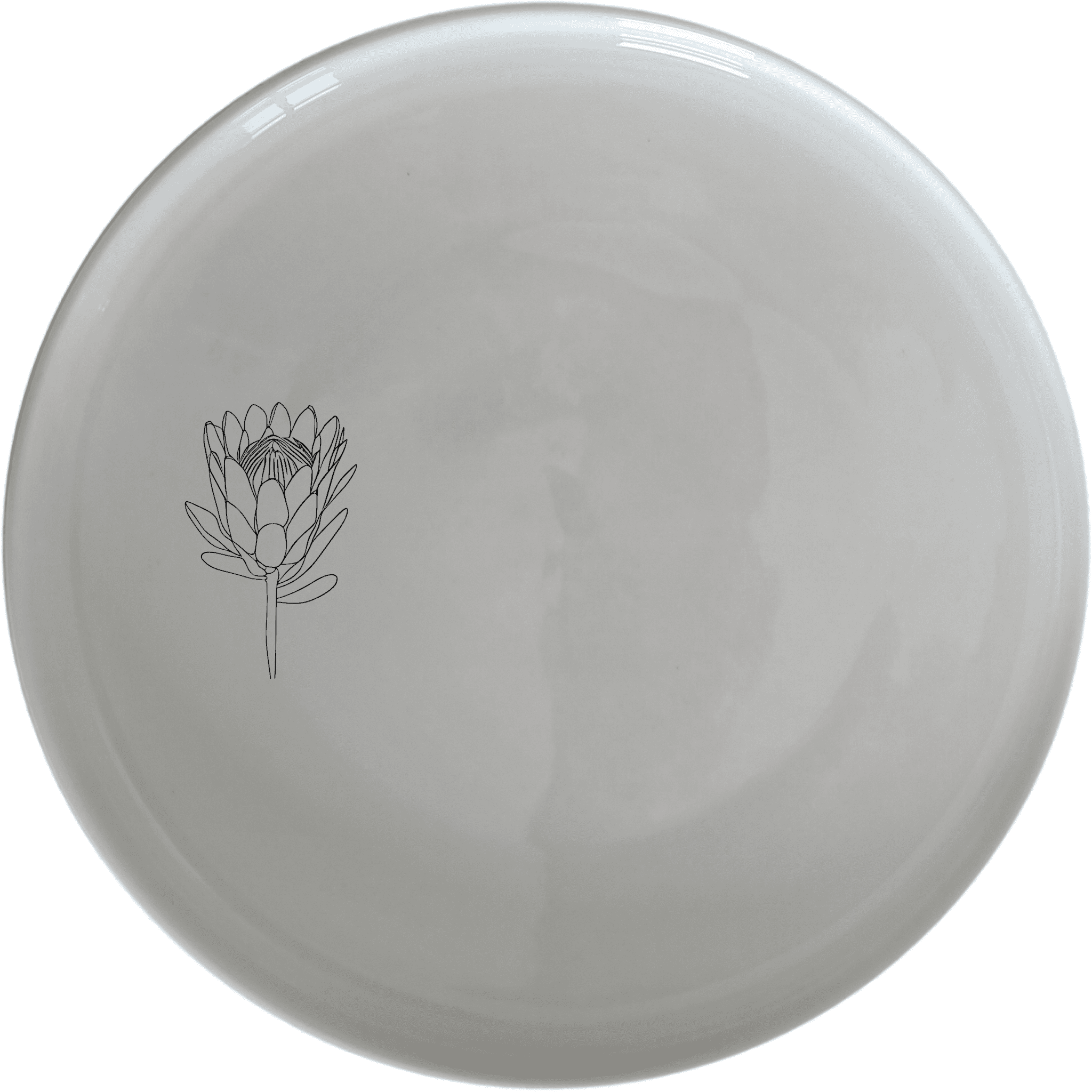 The King Protea Flower Side Plate Set of 4 adds a touch of botanical elegance to your table setting with its delicate laser-etched design.