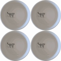 The Kruger Park Running Cheeta Bowl Set of 4 - Range 2 is a stylish and practical addition to any kitchen, perfect for everyday use or special occasions.