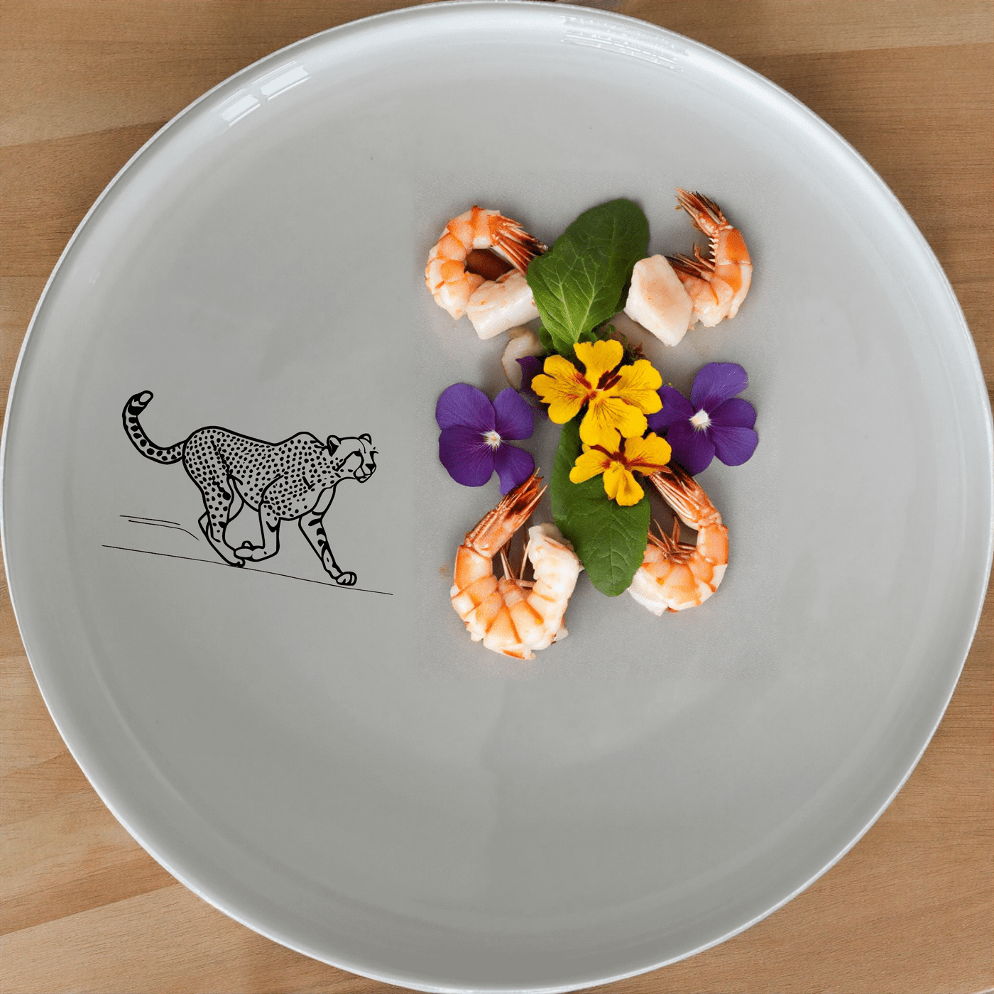 Running Cheeta Side Plate Set of 4 - Range 3 is a stylish and modern addition to any dining set, featuring a sleek cheetah design.