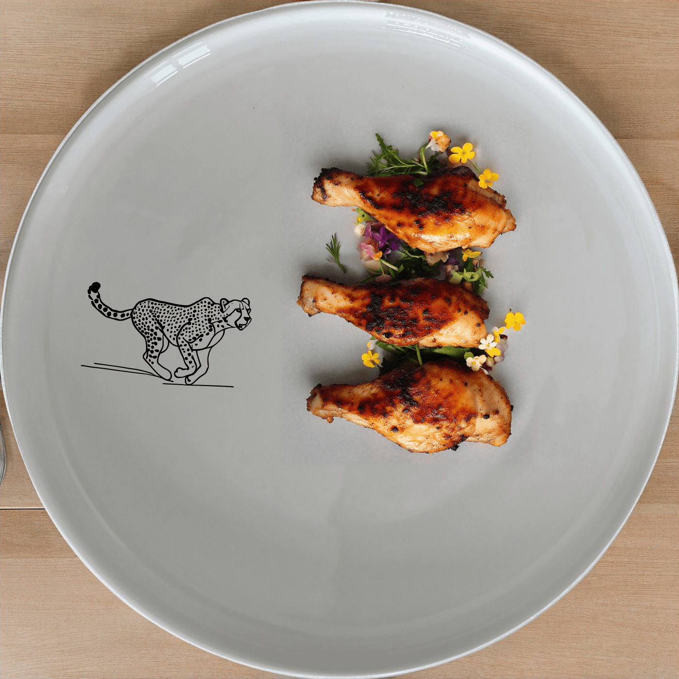 Running Cheeta Side Plate Set of 4 - Range 4 is a stylish and modern addition to any dining set, perfect for everyday use or special occasions.