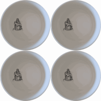 The Pieta Michelangelo Bowl Set of 4 - Range 4 is a stunning collection of ceramic bowls, each featuring an intricate laser-etched design inspired by Michelangelo's masterpiece. Perfect for adding a touch of art to your dining experience.