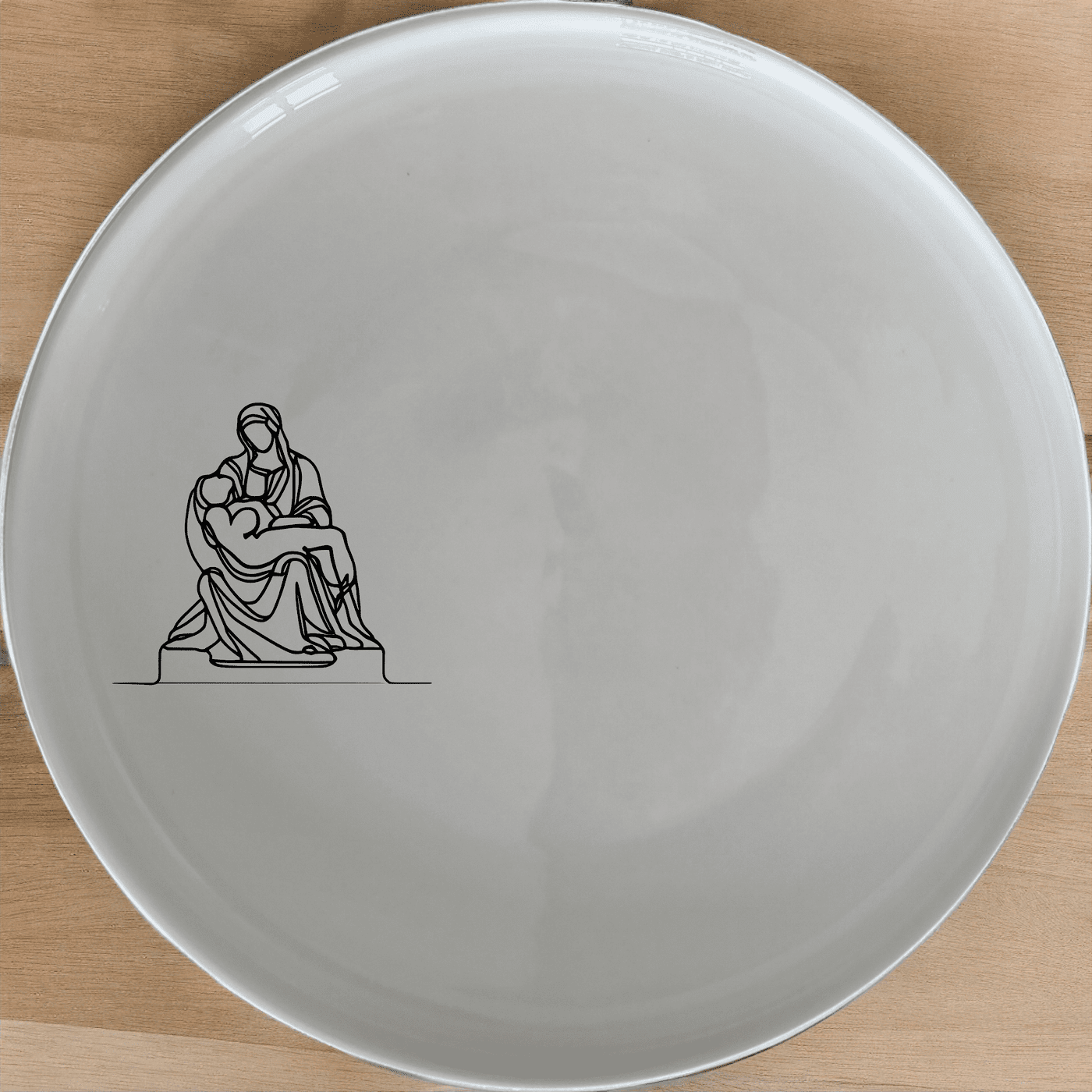 Pieta Art Dinner Plate Set of 4 - Range 2 features a timeless design inspired by classical art, perfect for elevating any dining experience.