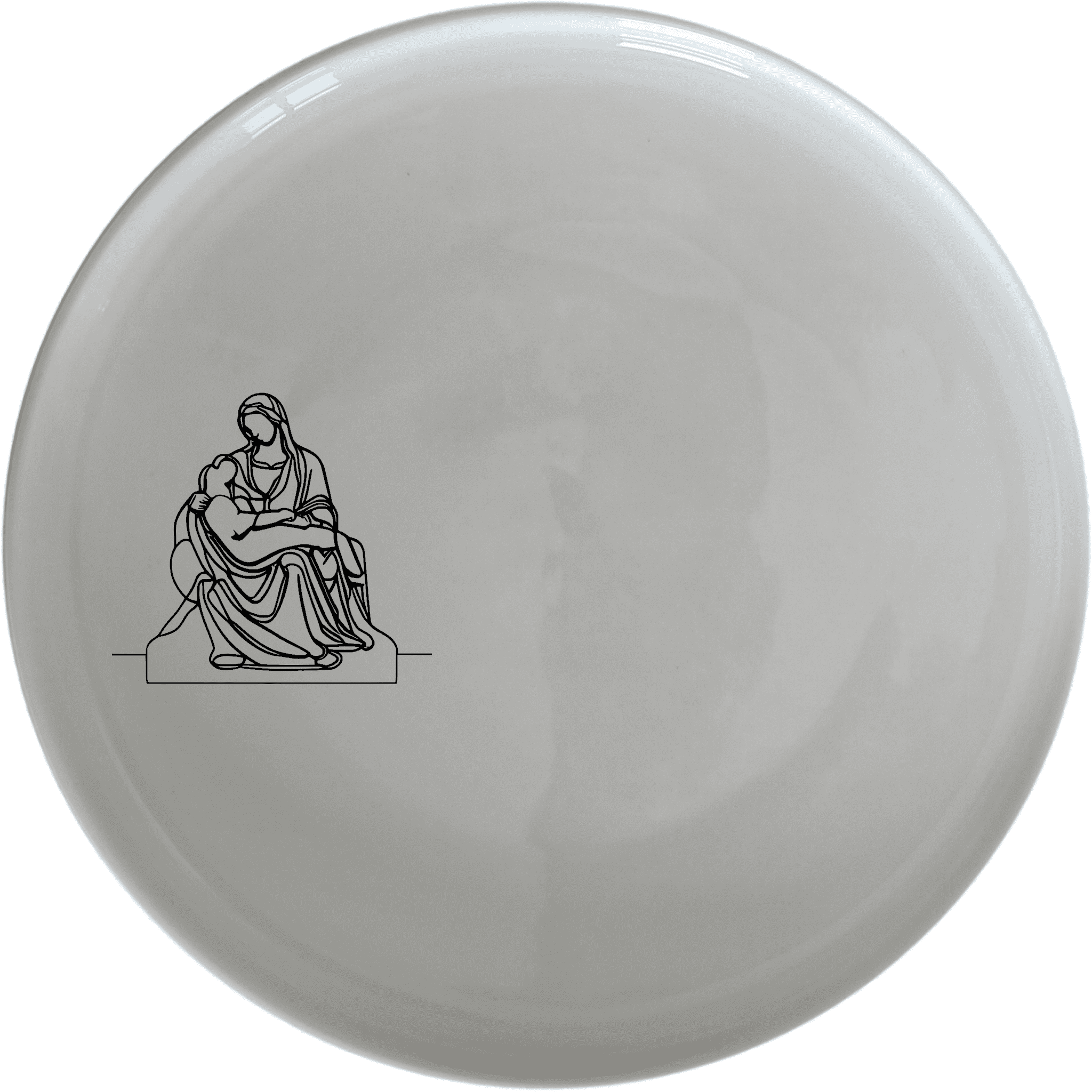 The Pieta Art Dinner Plate Set of 4 - Range 4 features a timeless design inspired by classical art, perfect for elevating any dining experience.