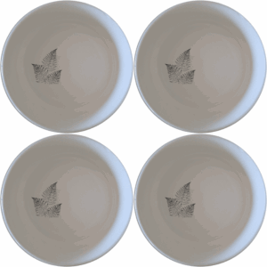 The Layered Fern Fronds Maximalist Pattern Bowl Set of 4 features a striking fern design, perfect for adding a touch of nature to your dining experience.