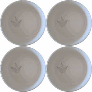 The Layered Fern Fronds Maximalist Pattern Bowl Set of 4 features intricate fern designs, perfect for adding a touch of nature to your dining experience.