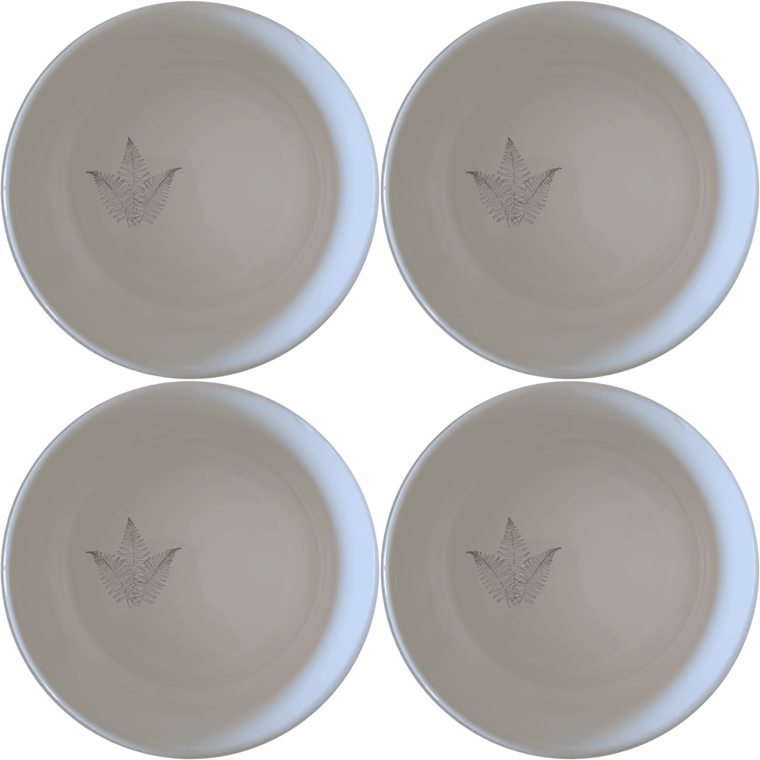 The Layered Fern Fronds Maximalist Pattern Bowl Set of 4 features intricate fern designs, perfect for adding a touch of nature to your dining experience.