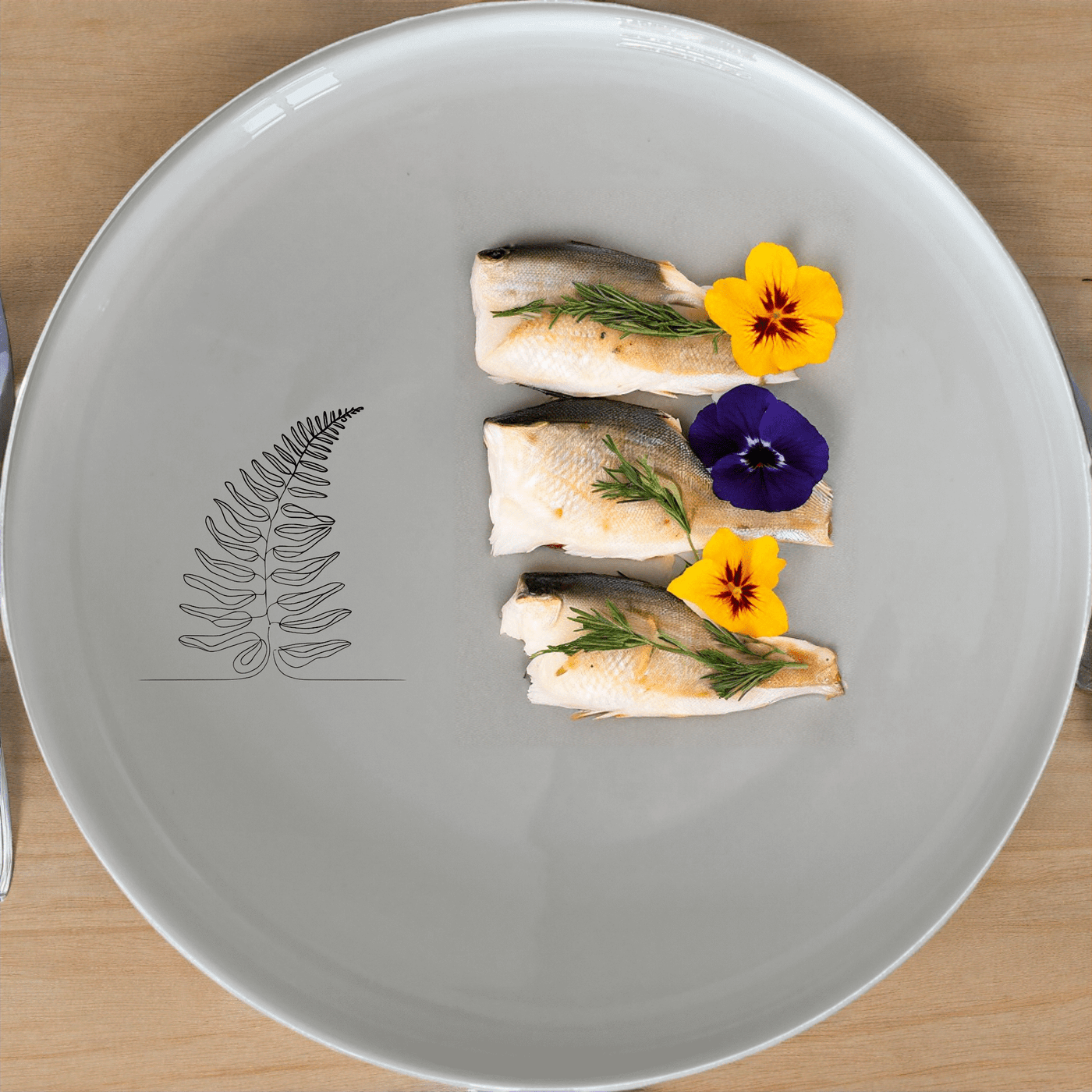 The Layered Fern Fronds Side Plate Set of 4 adds a touch of nature to your dining table with its elegant fern design.