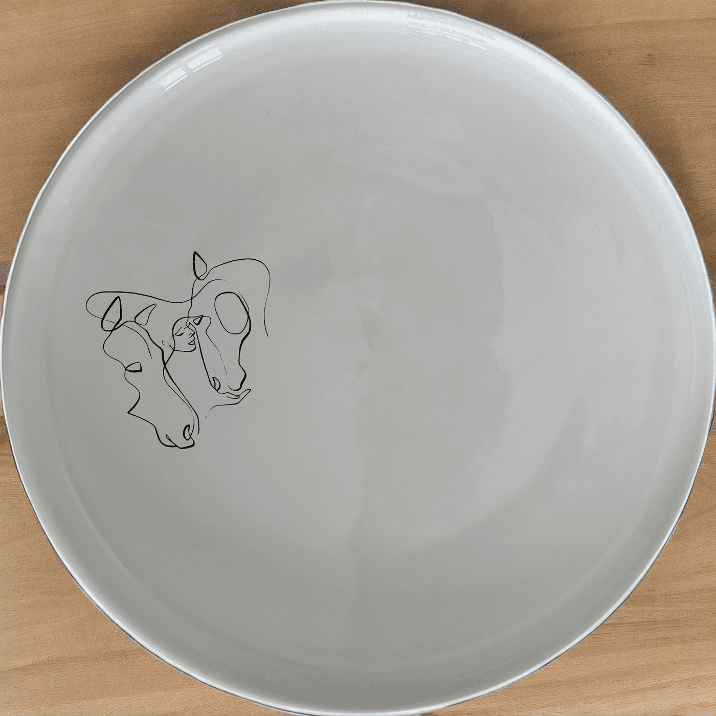 Loving Horses Abstract Side Plate Set of 4 - Range 1 is a stylish and modern dinnerware set perfect for any home.