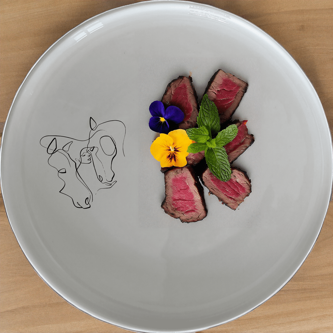 Loving Horses Abstract Side Plate Set of 4 - Range 1 is a stylish and modern dinnerware set perfect for any home.