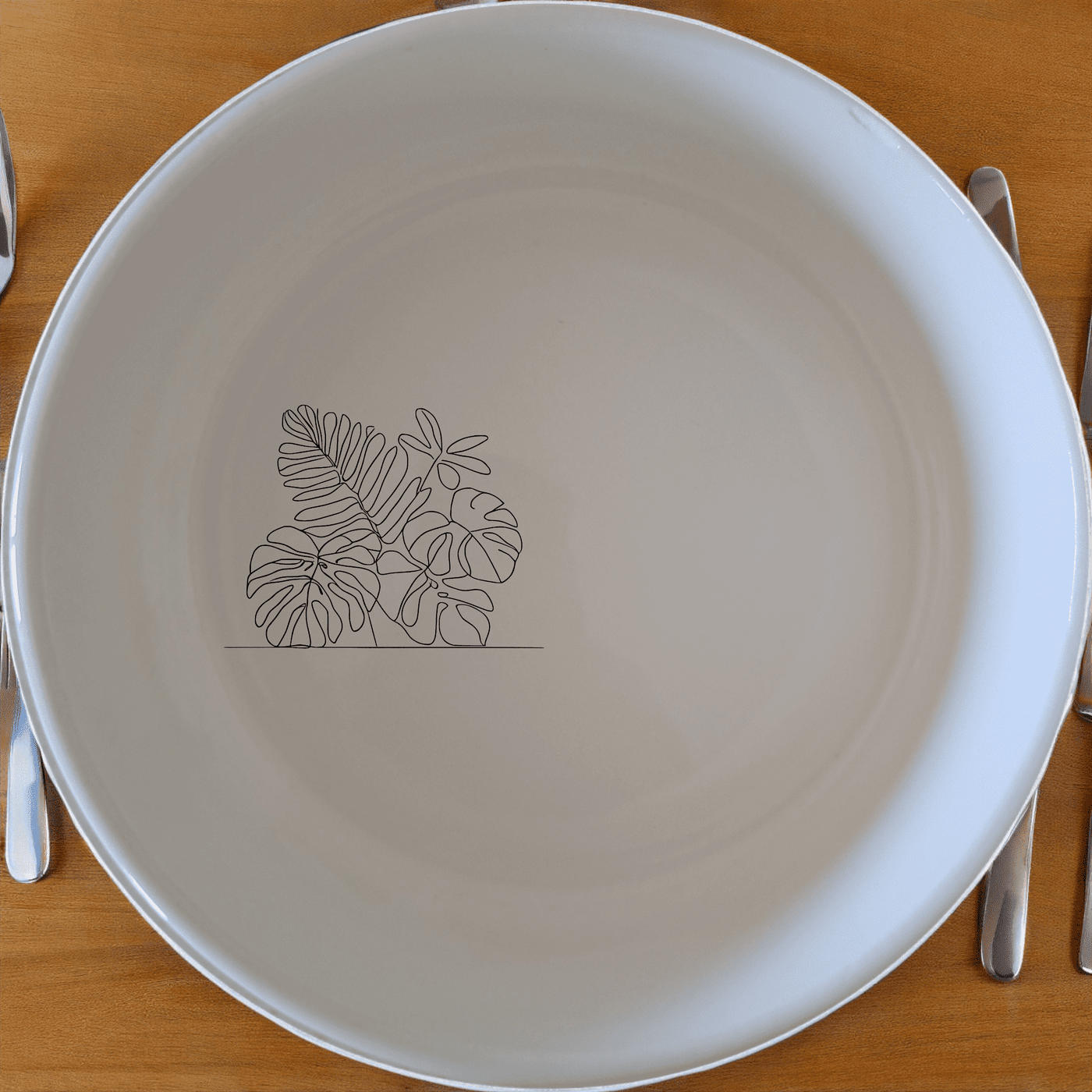 The Lush Jungle Canopy Bowl Set of 4 brings a touch of nature to your table with its elegant leaf design.