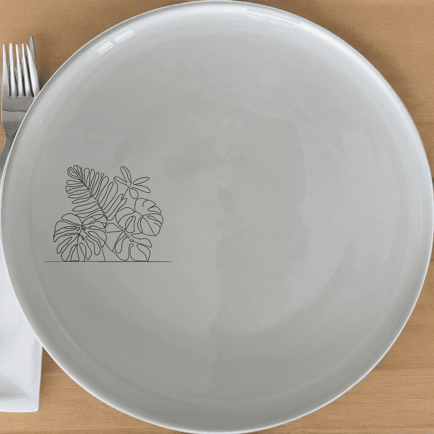 The Lush Jungle Canopy Side Plate Set of 4 brings a touch of nature to your dining table with its elegant botanical design.