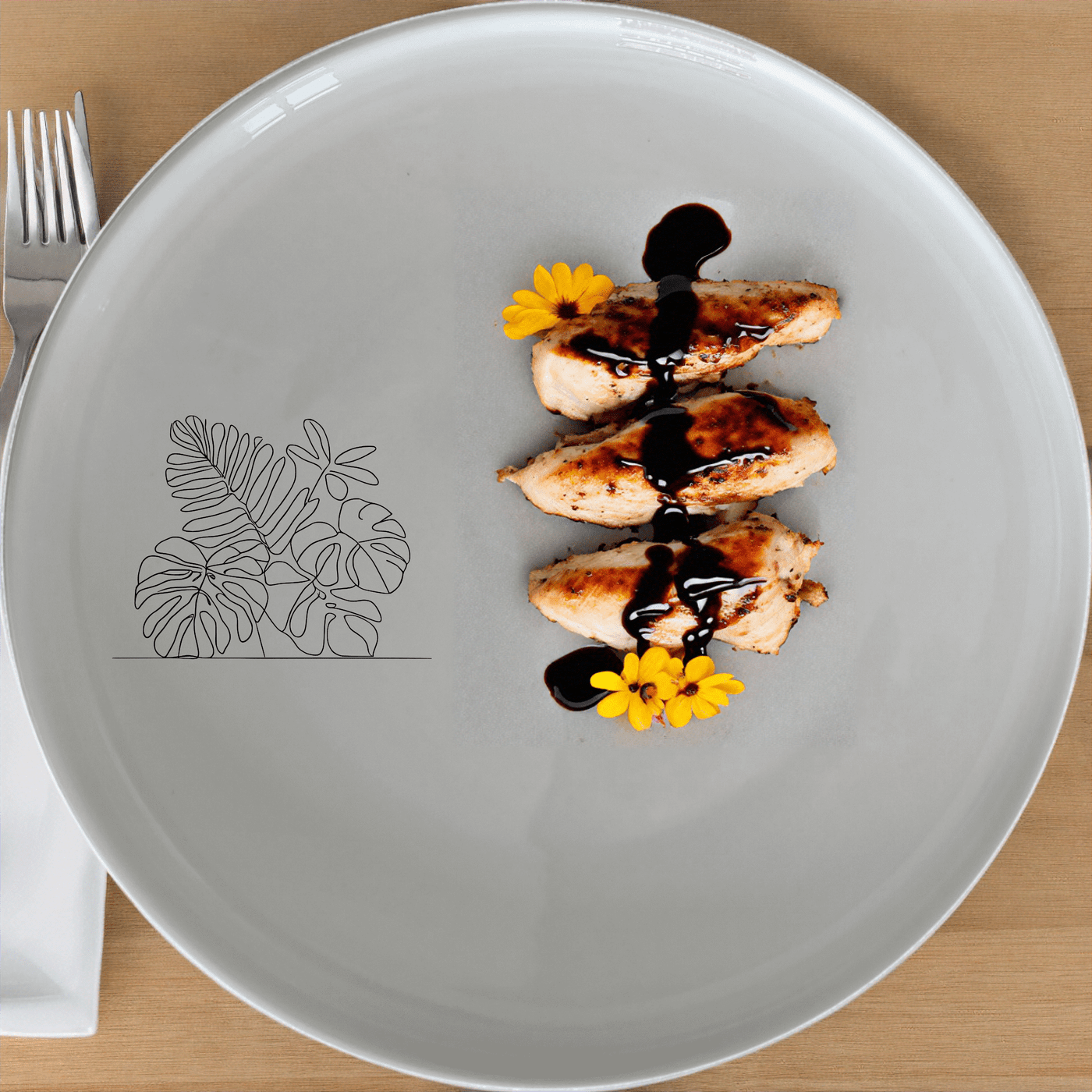 The Lush Jungle Canopy Side Plate Set of 4 brings a touch of nature to your dining table with its elegant botanical design.