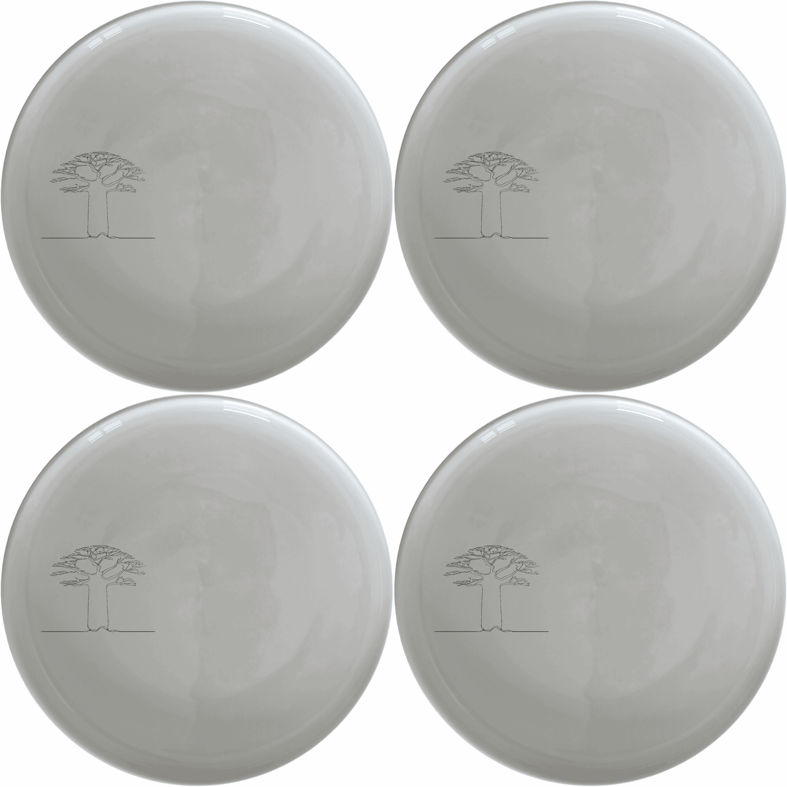 Majestic Boabab Tree Dinner Plate Set of 4 - Range 4 offers a unique and stylish design perfect for any dining occasion.