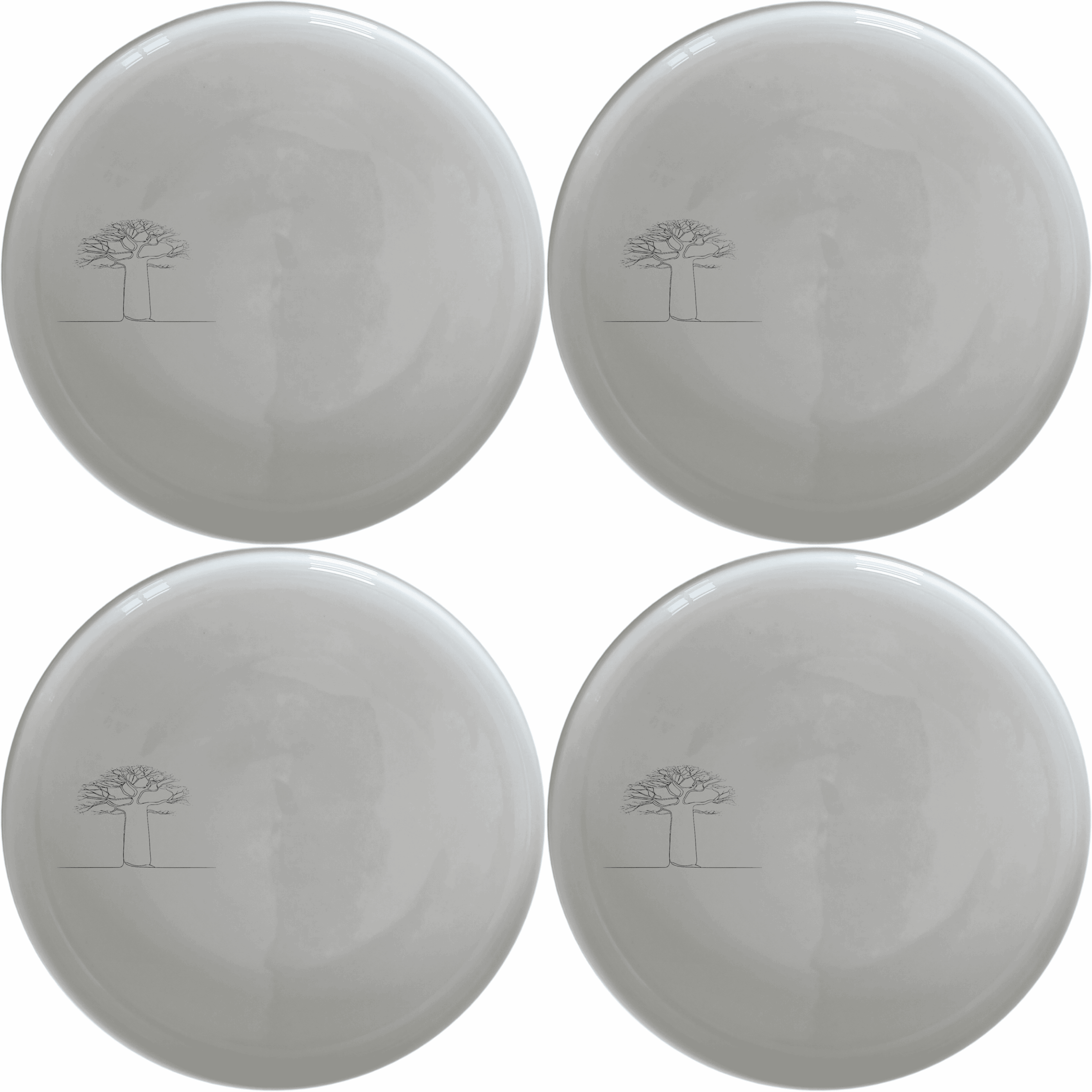 Majestic Boabab Tree Side Plate Set of 4 - Range 1 offers a unique and elegant design perfect for any dining table.