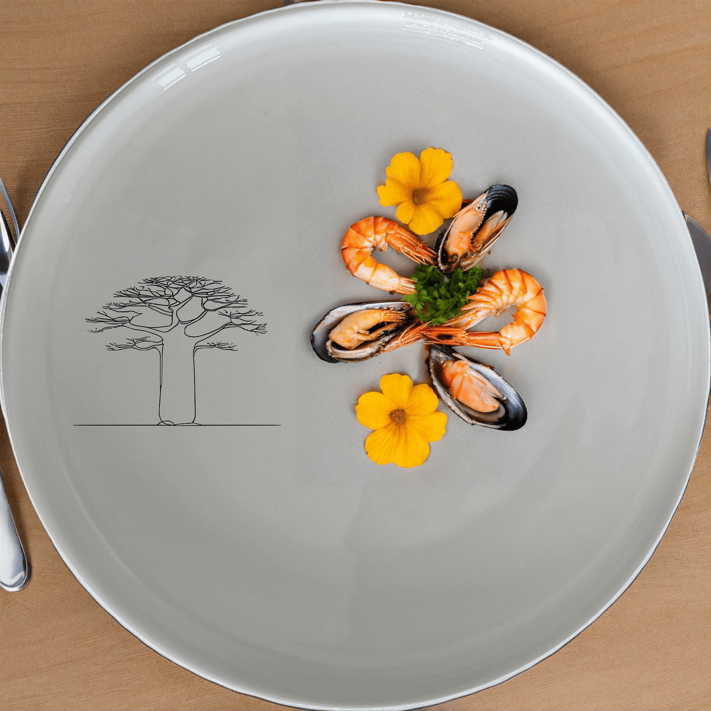 Majestic Boabab Tree Dinner Plate Set of 4 - Range 2 offers a unique design perfect for any dining table.