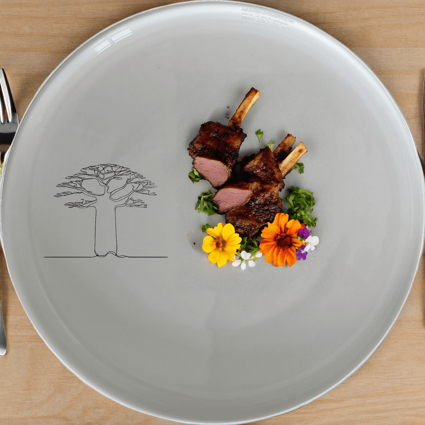 Majestic Boabab Tree Dinner Plate Set of 4 - Range 4 offers a unique and stylish design perfect for any dining occasion.
